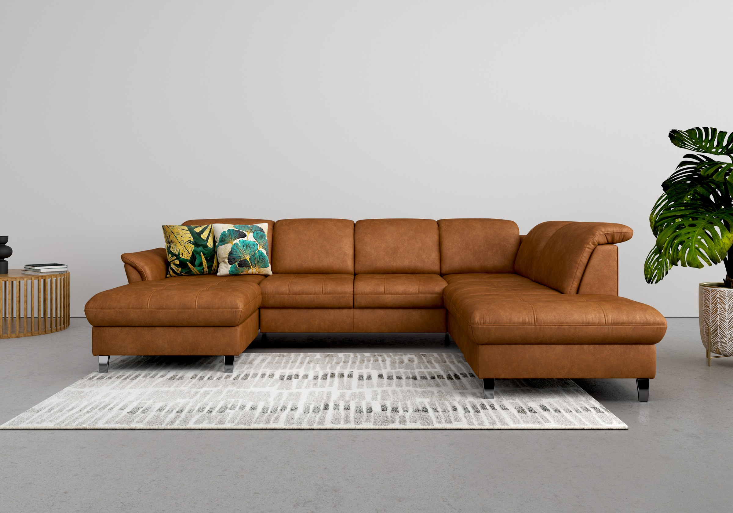 sit&more Wohnlandschaft »Maggiore U-Form«, wahlweise mit Kopfteilverstellung, Bettfunktion und Stauraum