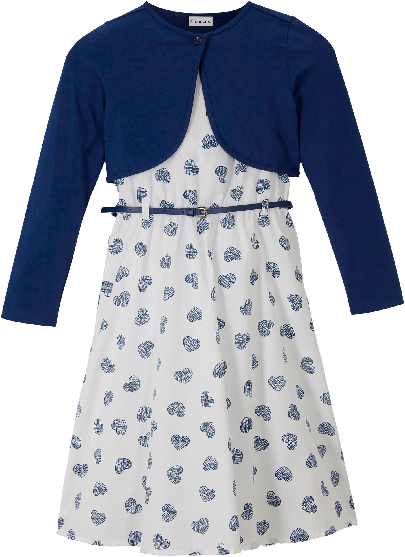 bonprix Sommerkleid Set, 3 tlg. festlicher Stil, Set, aus Baumwolle und Polyurethan