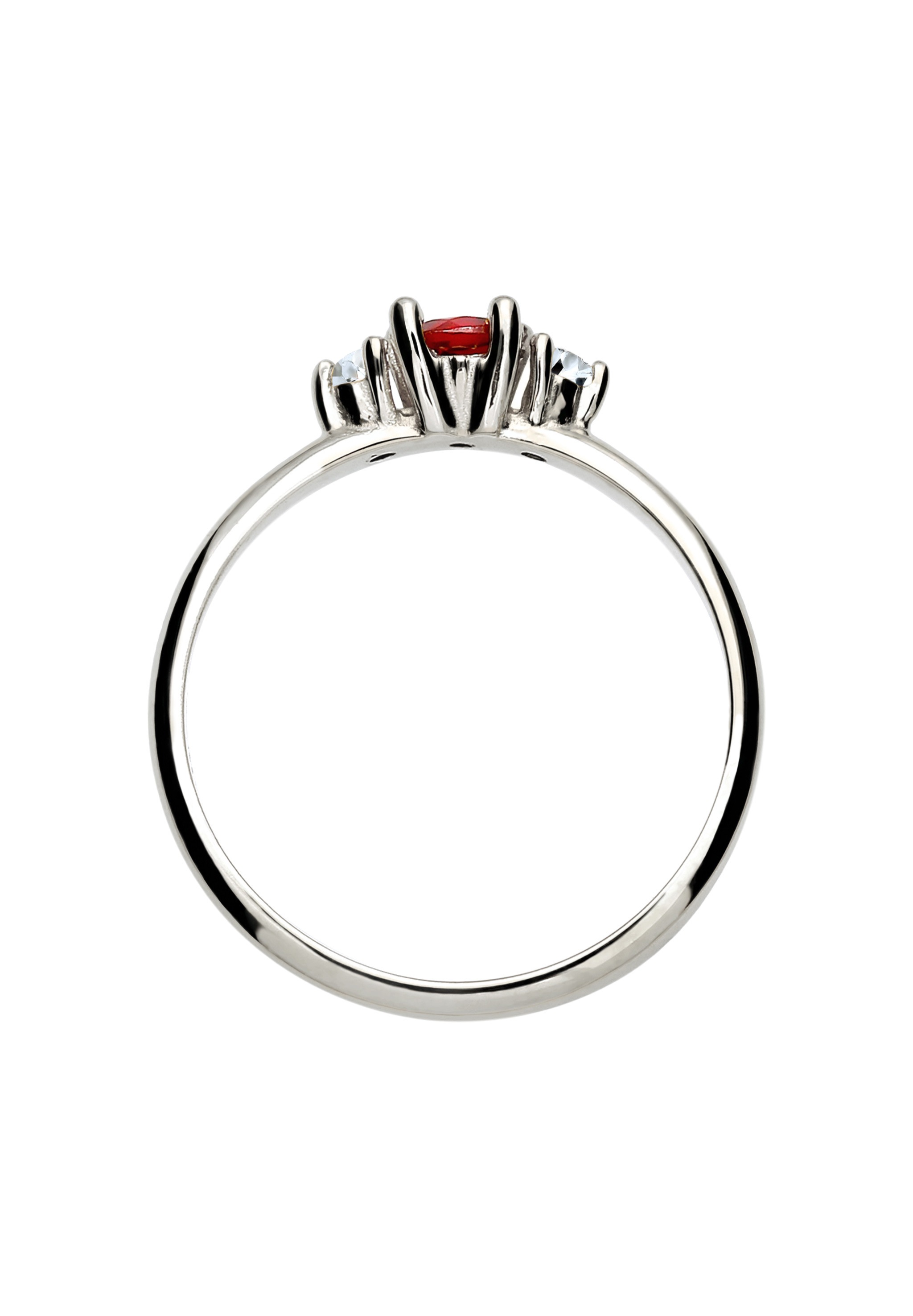 Elli Premium Silberring »Ring Granat Topas Edelstein Klassik Rund 925 Silber«