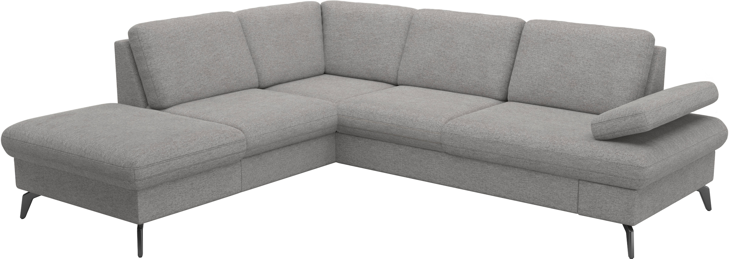 sit&more Ecksofa »Morris Jubi L-Form«, inkl. Armteilfunktion und 1 Zierkissen, wahlweise mit Bettfunktion