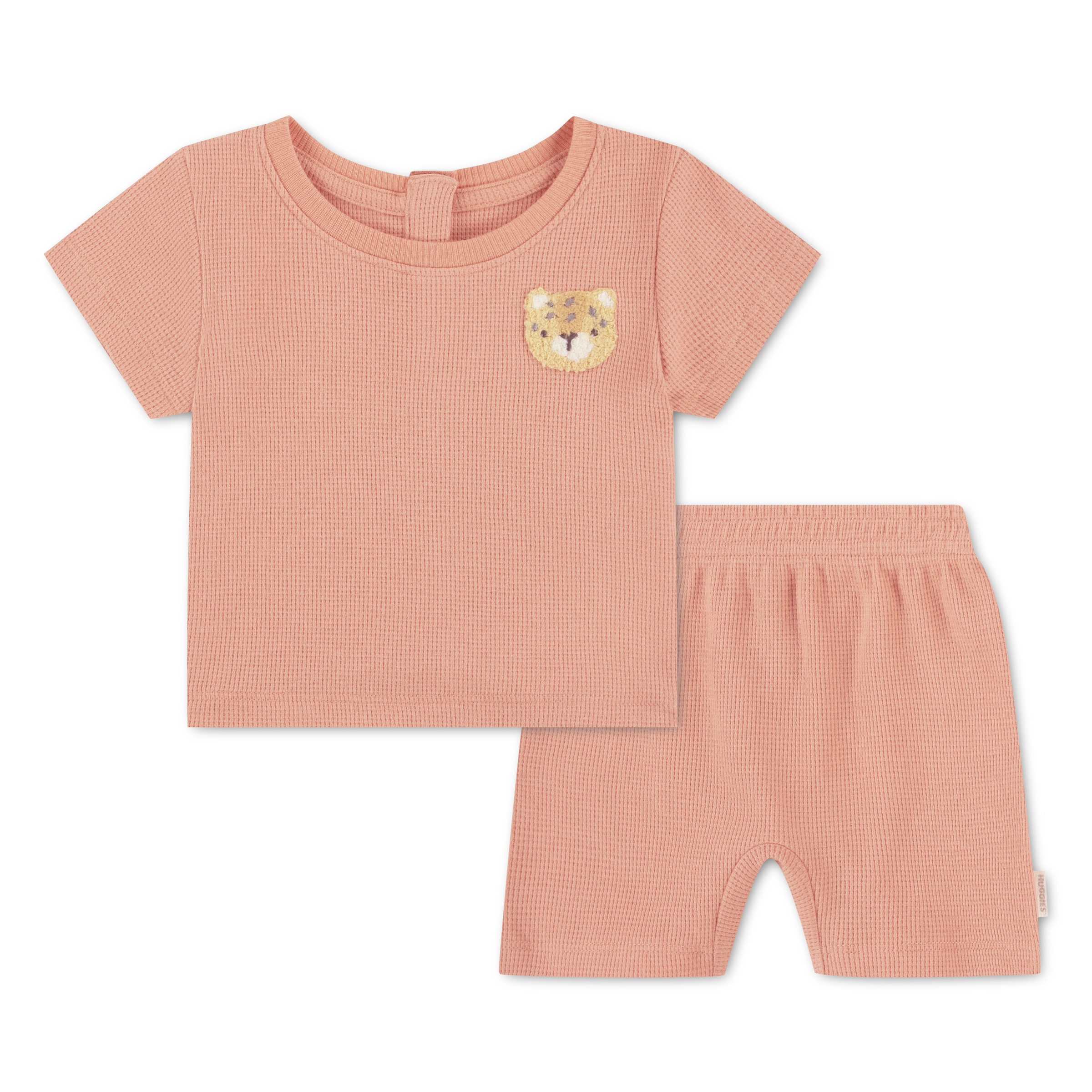 HUGGIES babywear Shirt & Hose »HUGB SHORT SET« Set, 2 mit süßer Tierapplikation, Baumwolle