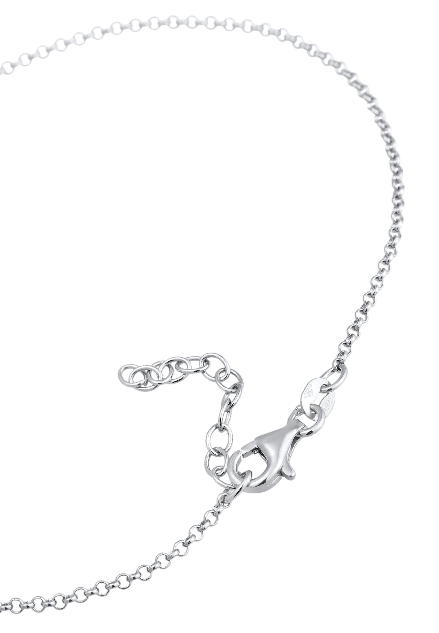 Elli Fußkette »Fußschmuck Kleeblatt Zirkonia Glücksymbol Talisman 925 Silber«