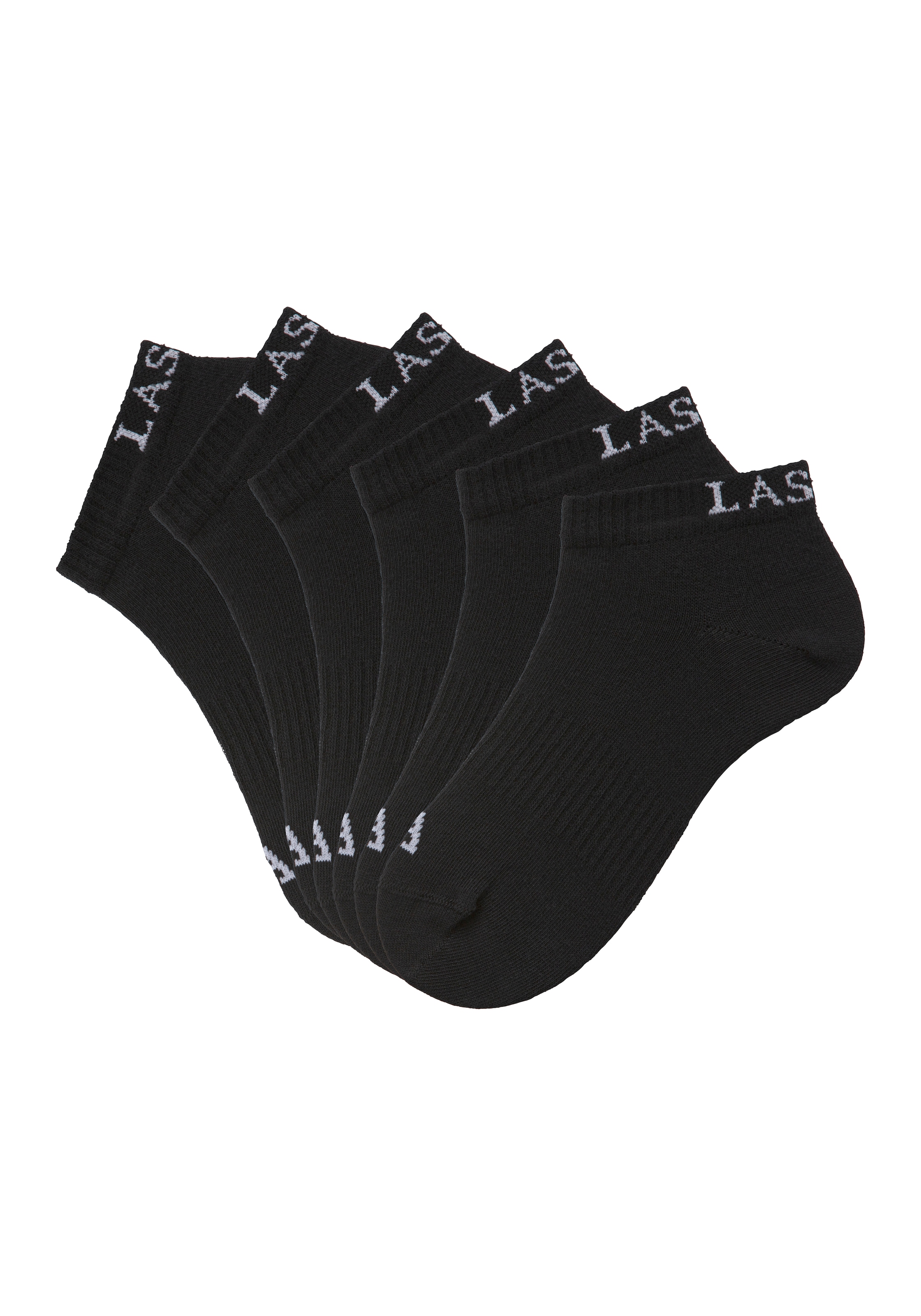 LASCANA ACTIVE Sneakersocken, (Packung, 6 Paar), mit eingestricktem Marken Logo