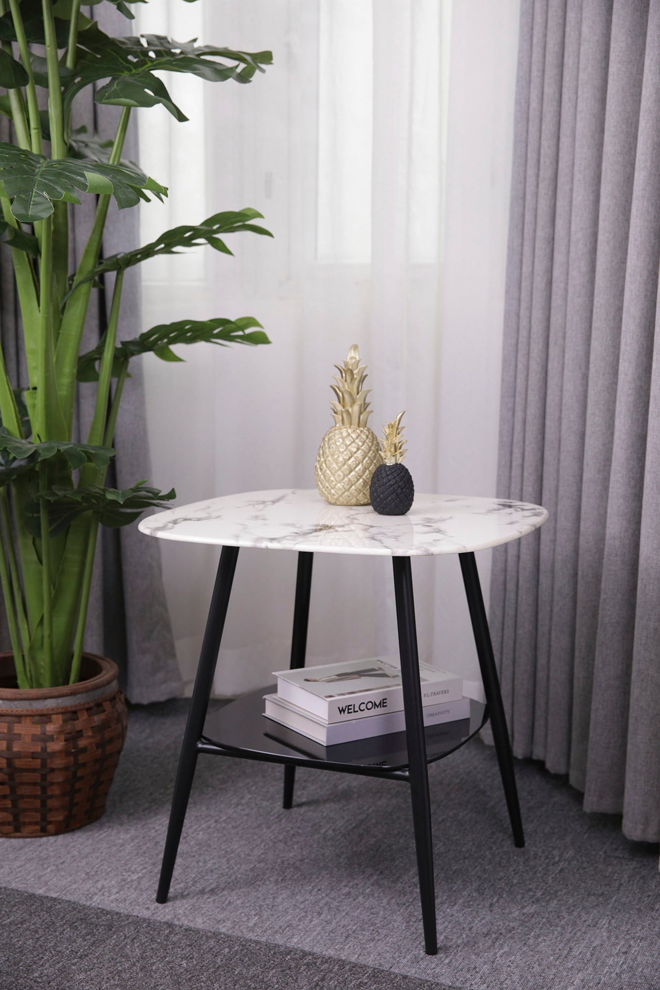 INOSIGN Beistelltisch »Alannah«, Tischplatte in Marmoroptik