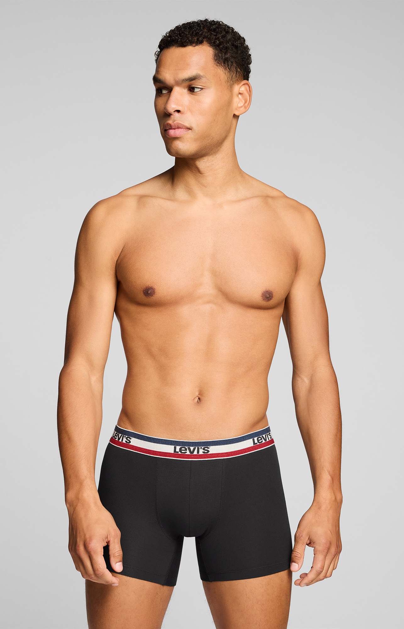 Levi's® Boxershorts »LEVIS MEN REPEAT SPW LOGO BOXER BRIEF« 2er Pack,  ohne Eingriff, elastischer Logobund, Baumwoll-Mix