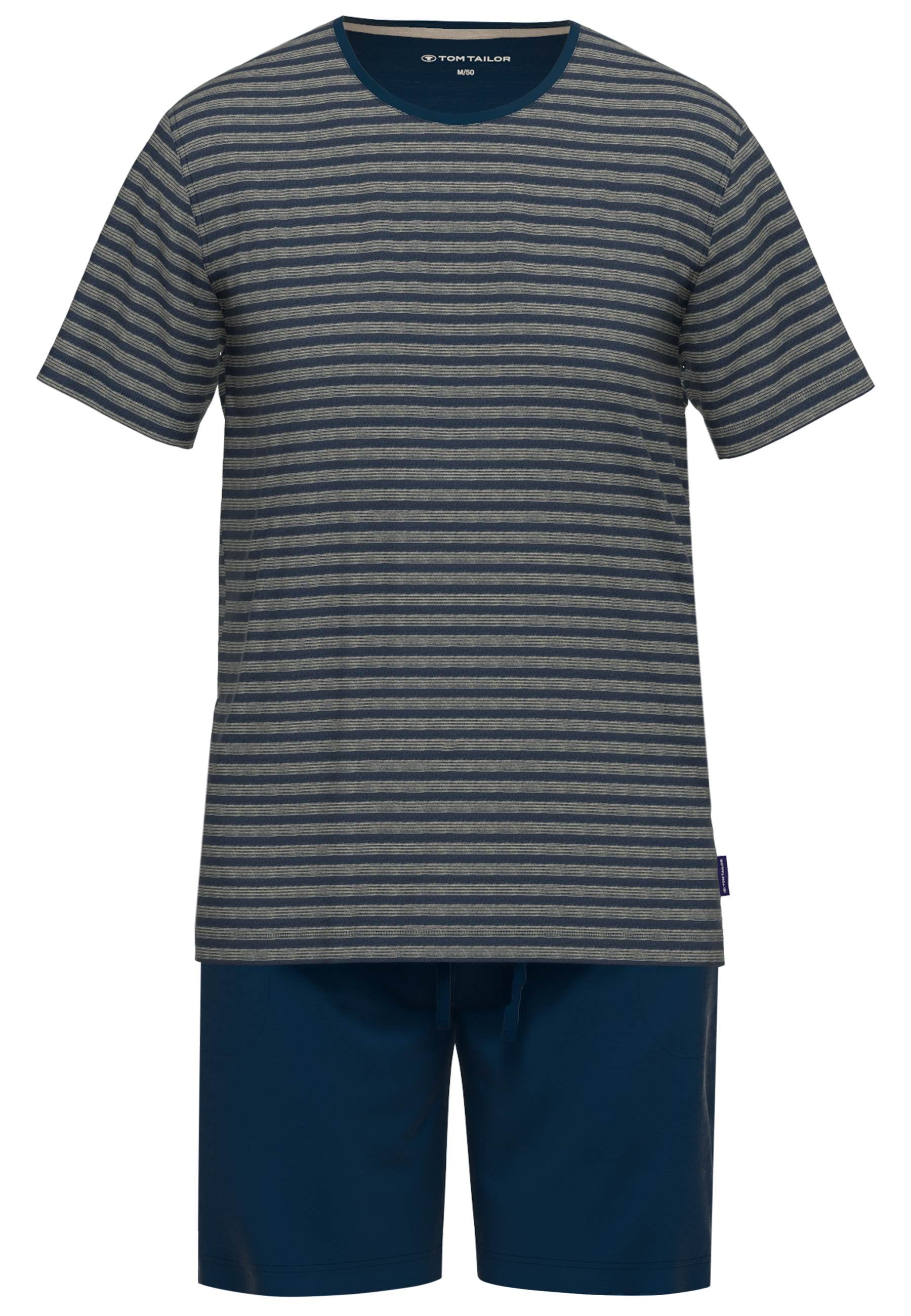 TOM TAILOR Shorty »Longford«, (2 tlg.), Gestreiftes Oberteil, Uni Hose