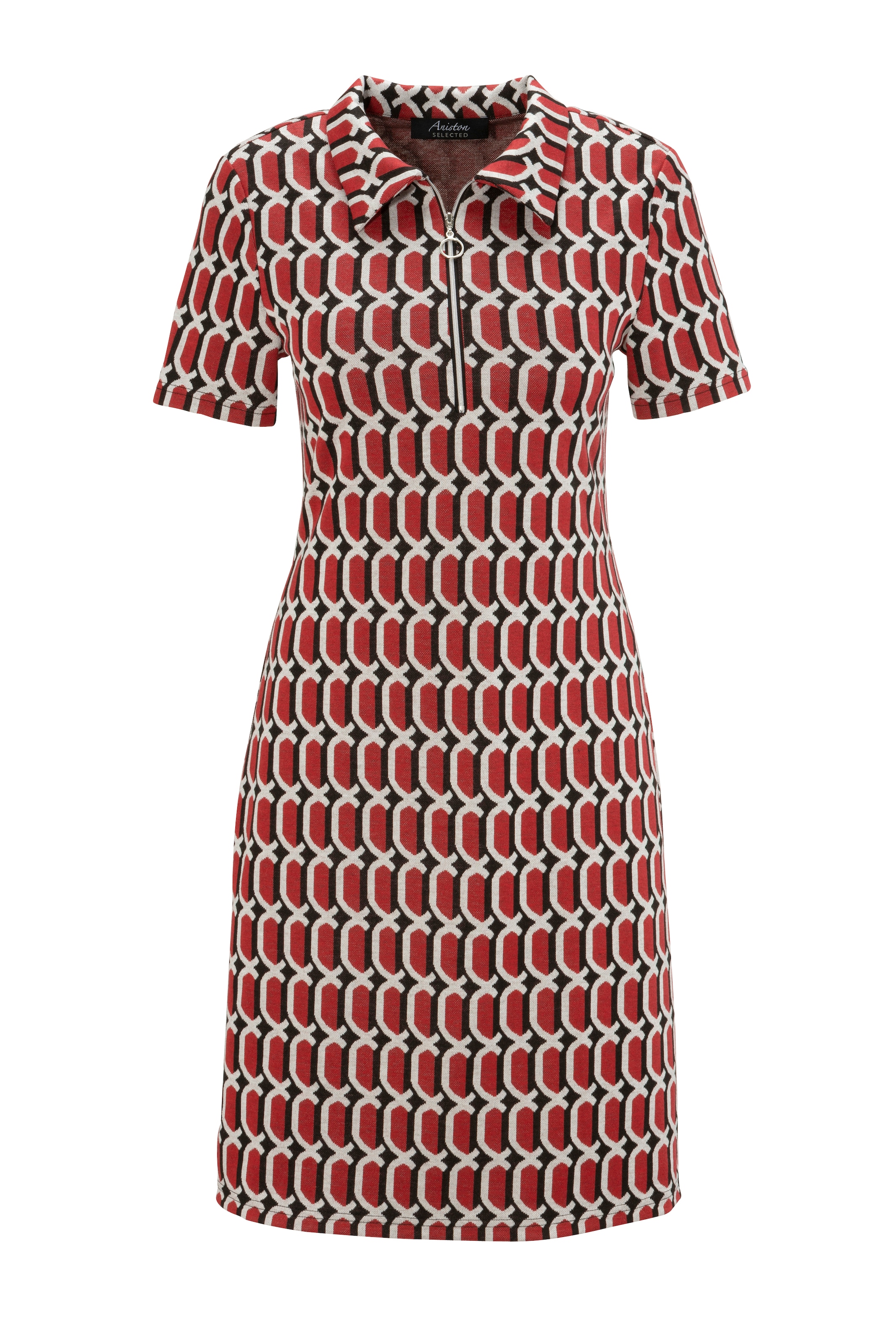 Aniston SELECTED Jerseykleid, mit silberfarbenem Reißverschluss - NEUE KOLLEKTION