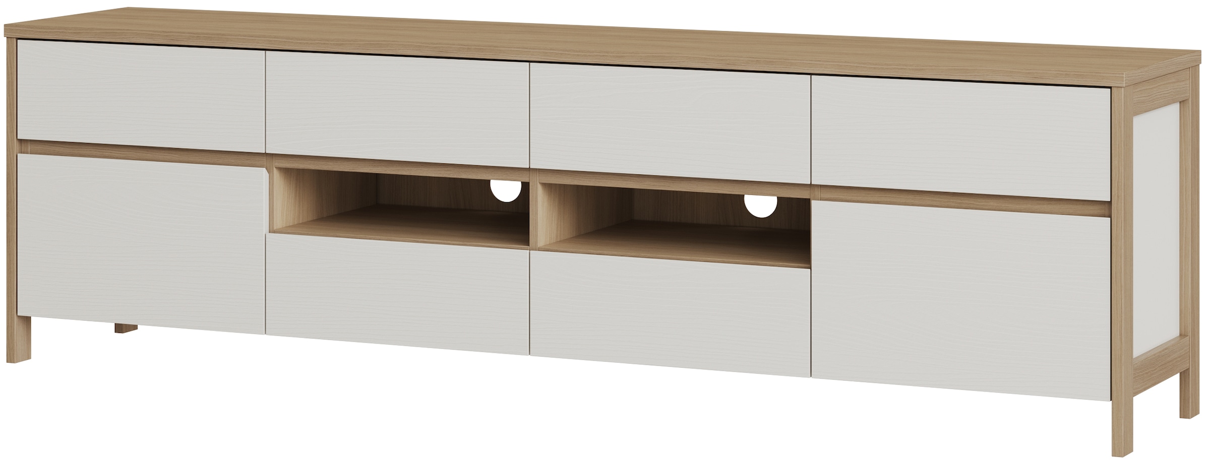 Home affaire TV-Schrank »Stranda, moderner TV-Unterschrank, Kommode im Scandi-Style, Lowboard« Rahmenoptik, ausreichend Stauraum, vielseitig einsetzbar, 193 cm breit