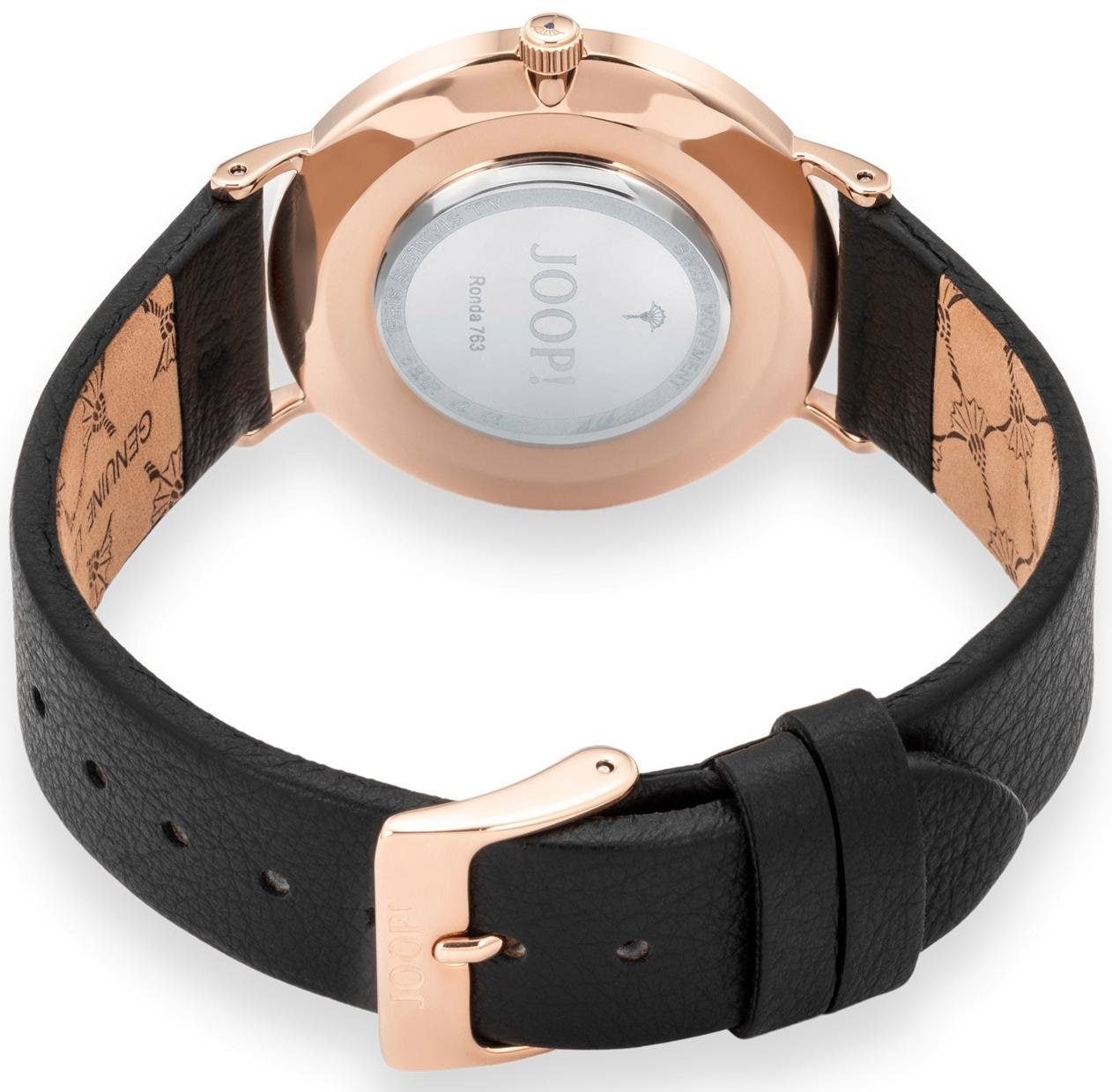 JOOP! Quarzuhr »2026575«, Armbanduhr, Damenuhr, Lederarmband
