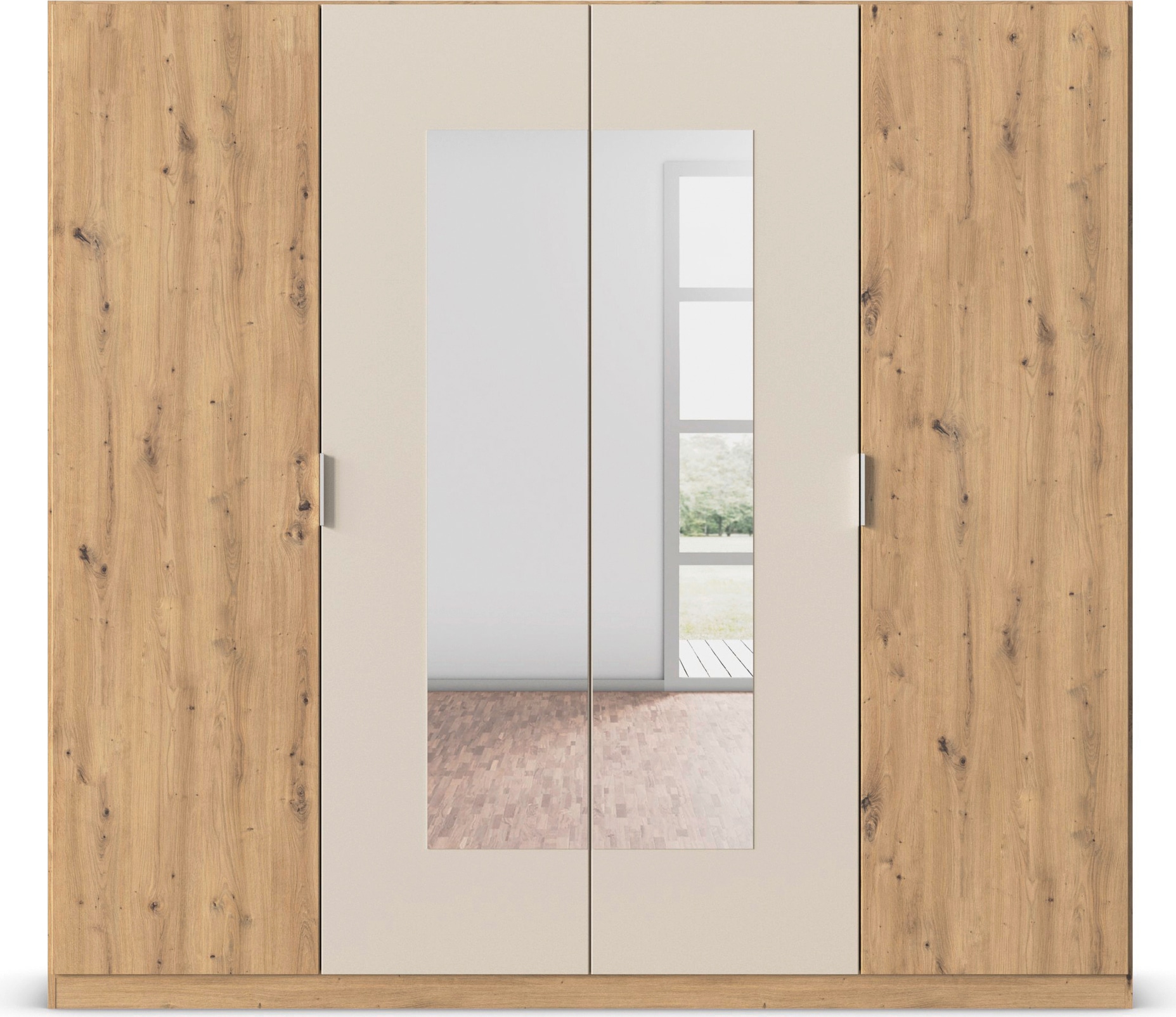 rauch Drehtürenschrank »Monza« in trendigen Farbkombinationen, mit viel Stauraum