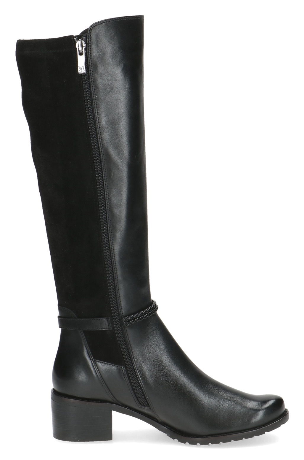 Caprice Stiefel, Blockabsatz, Langschaftstiefel, Businessstiefel mit Reißverschluss