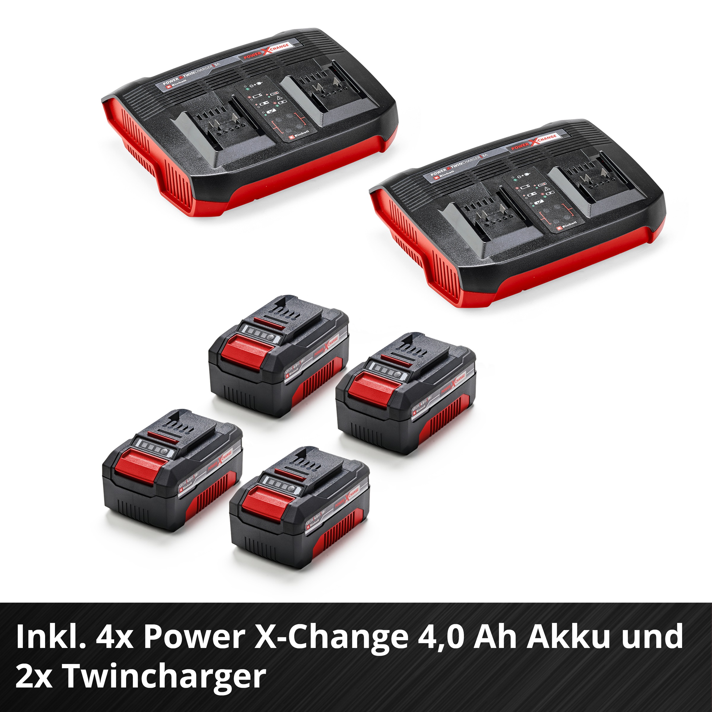 Einhell Akkurasenmäher »GP-CM 36/47 S HW Li (4x4,0Ah)« mit Radantrieb, 4 Akkus und Ladegerät