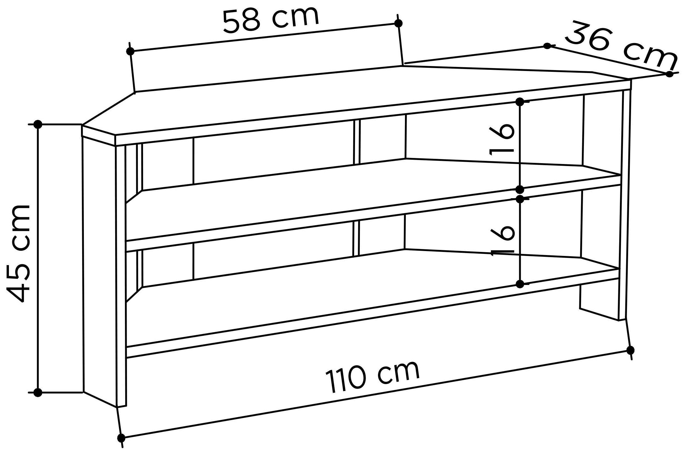 Decortie TV-Schrank »Thales TV Schrank«, (Packung), Einfache Montage,Platzsparend
