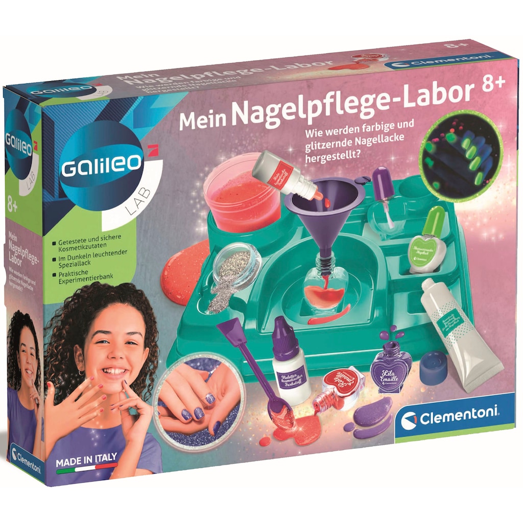 Clementoni® Experimentierkasten »Galileo, Mein Nagelpflege-Labor«, Made in Europe