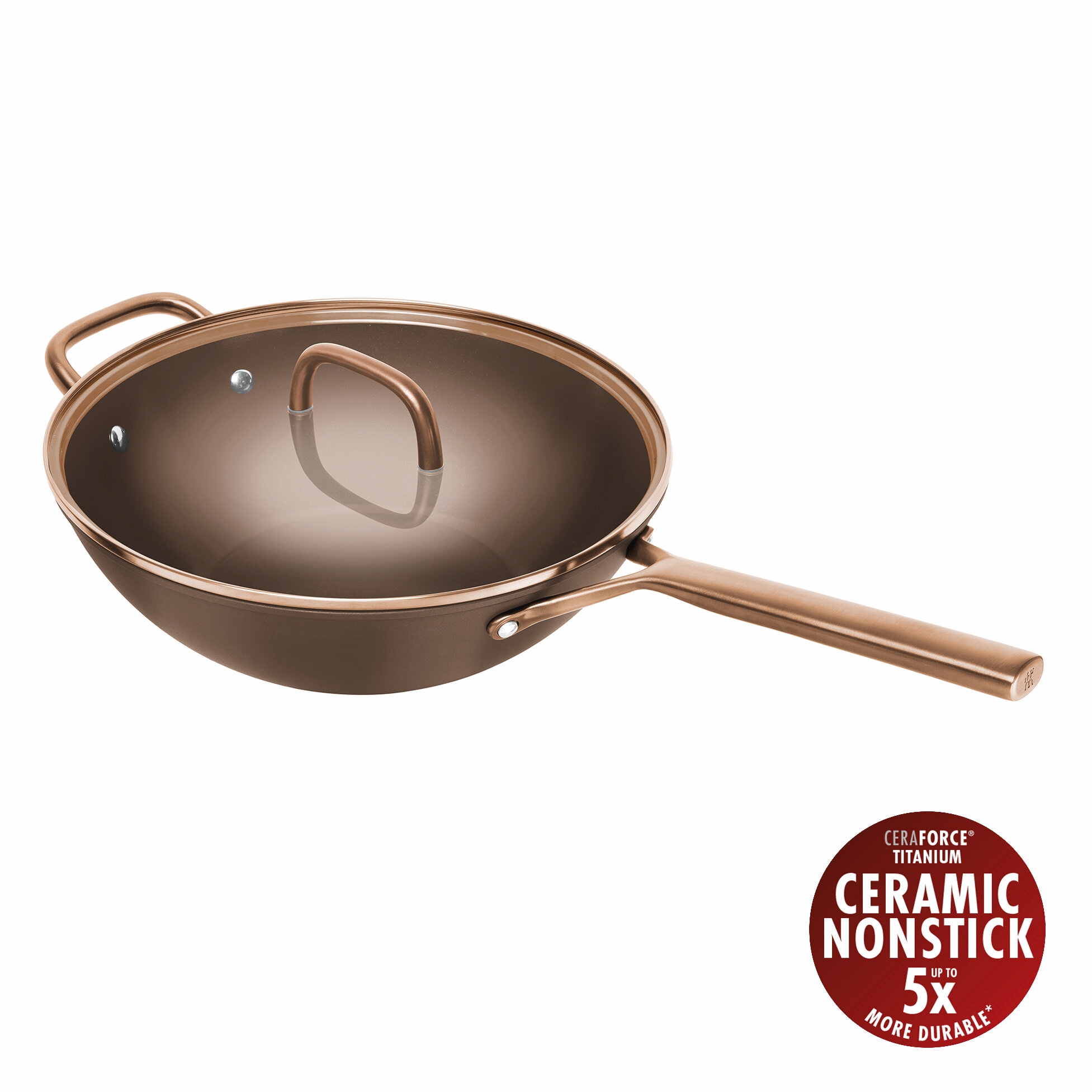 Zwilling Wok »Milano« Aluminium 1 tlg. Keramik-Antihaftbeschichtung, Induktion, Made in Italy