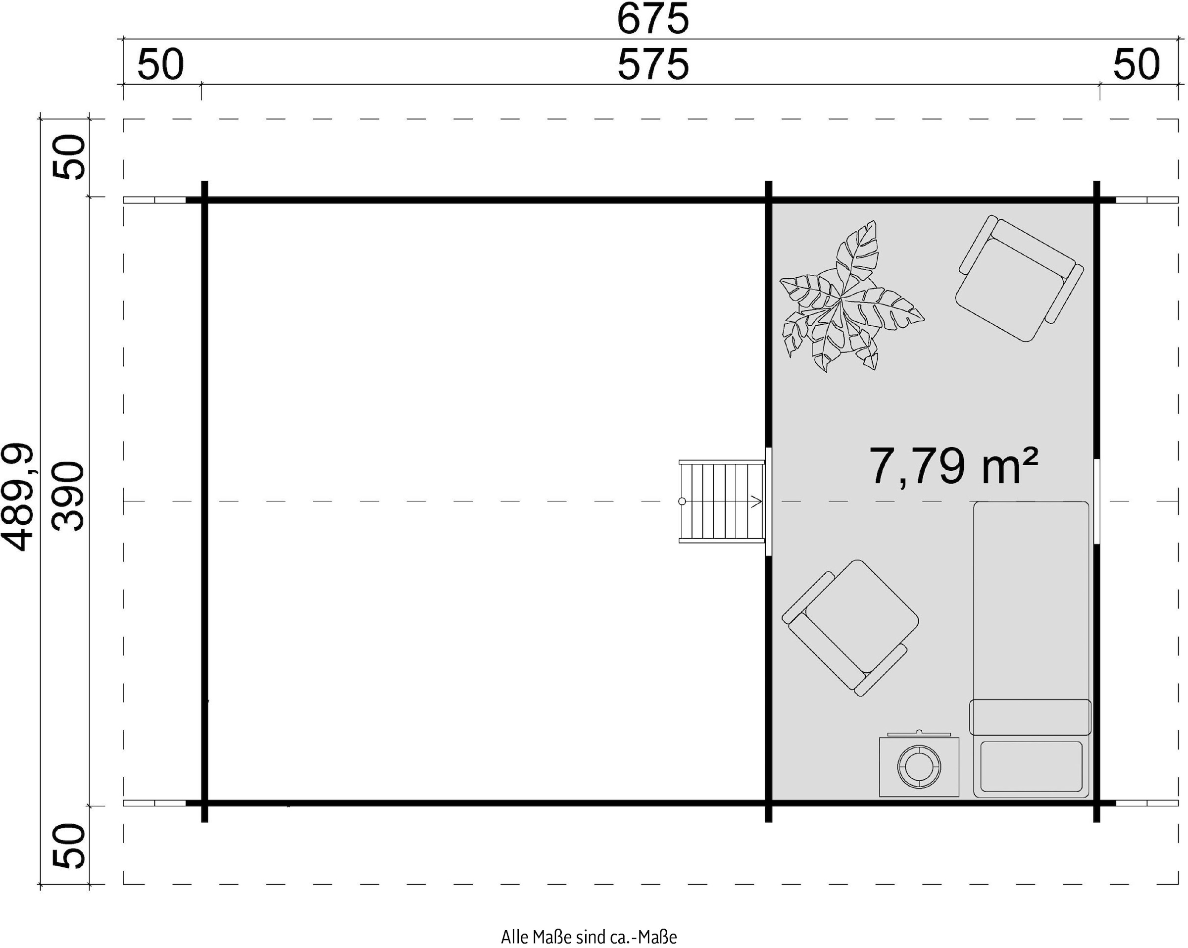LASITA MAJA Gartenhaus »CAROLINE«, (Set, inkl. Fußbodenbretter zum Verlegen)
