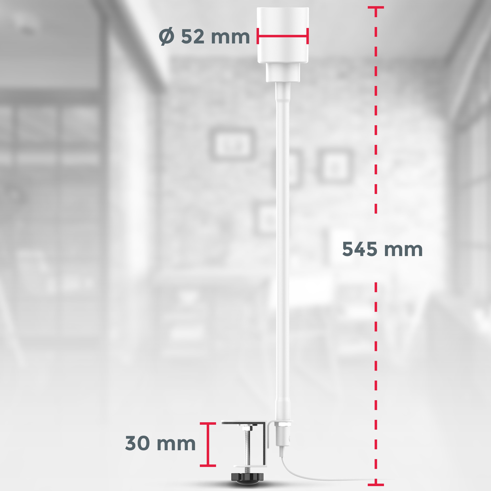 B.K.Licht Klemmleuchte »BK_KL1356 LED Klemmlampe, inkl. 5W GU10, Warmweißes Licht«, 1 flammig-flammig, Flexibler Schwanenhals, Schwenkbar, Kippschalter, Metall, Weiß