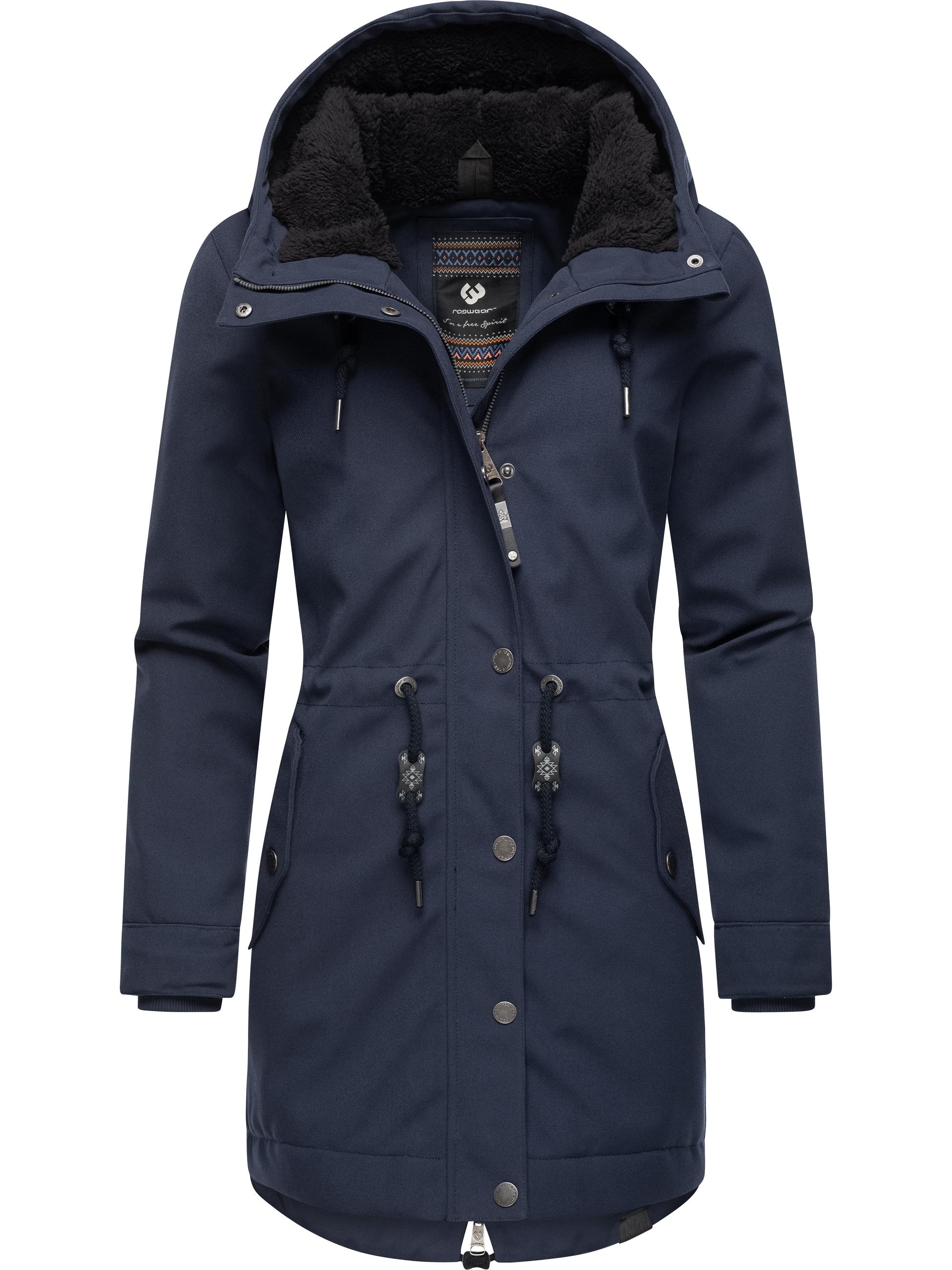 Ragwear Parka »Kurzmantel Canny Canvas«, mit Kapuze, Wasserdichter Damen Wintermantel mit Kapuze