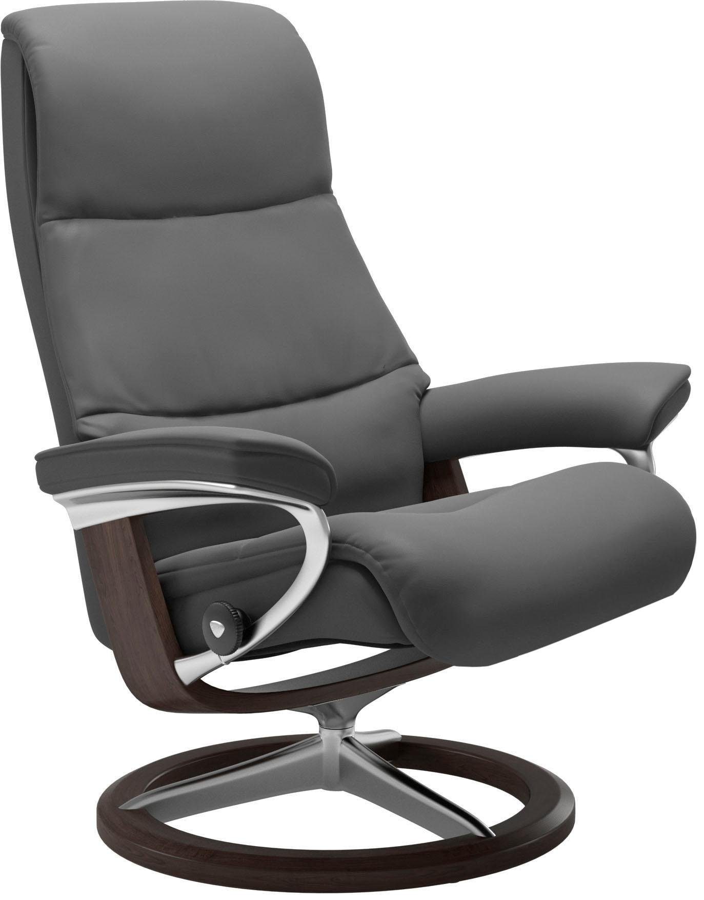 Stressless® Relaxsessel »View« Set, Relaxsessel mit Hocker,  mit Signature Base, Größe M,Gestell Wenge