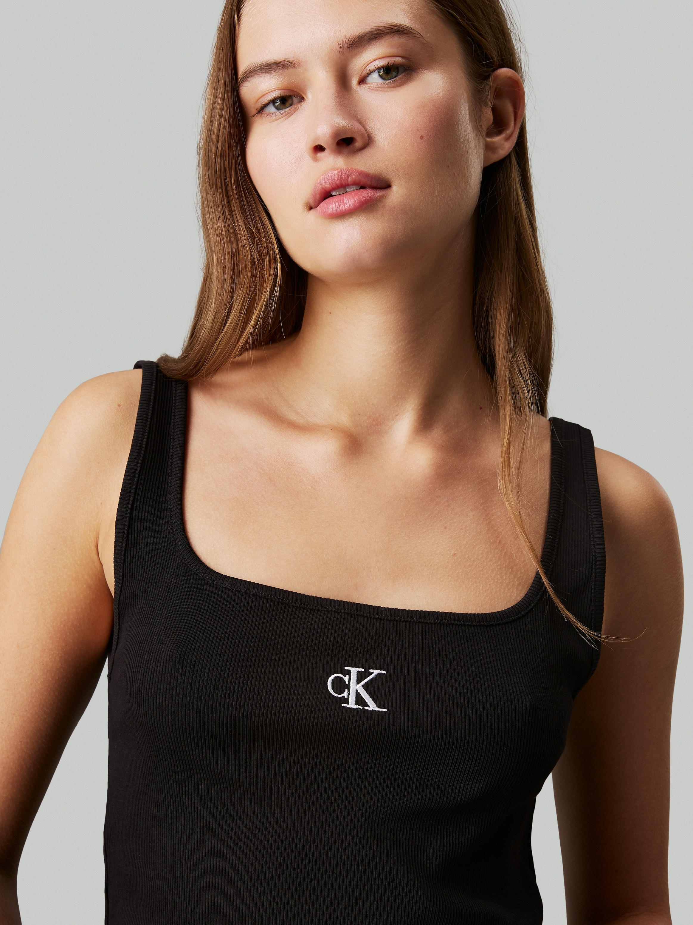 Calvin Klein Jeans Tanktop »CK RIB TANK TOP« mit eckigem Ausschnitt