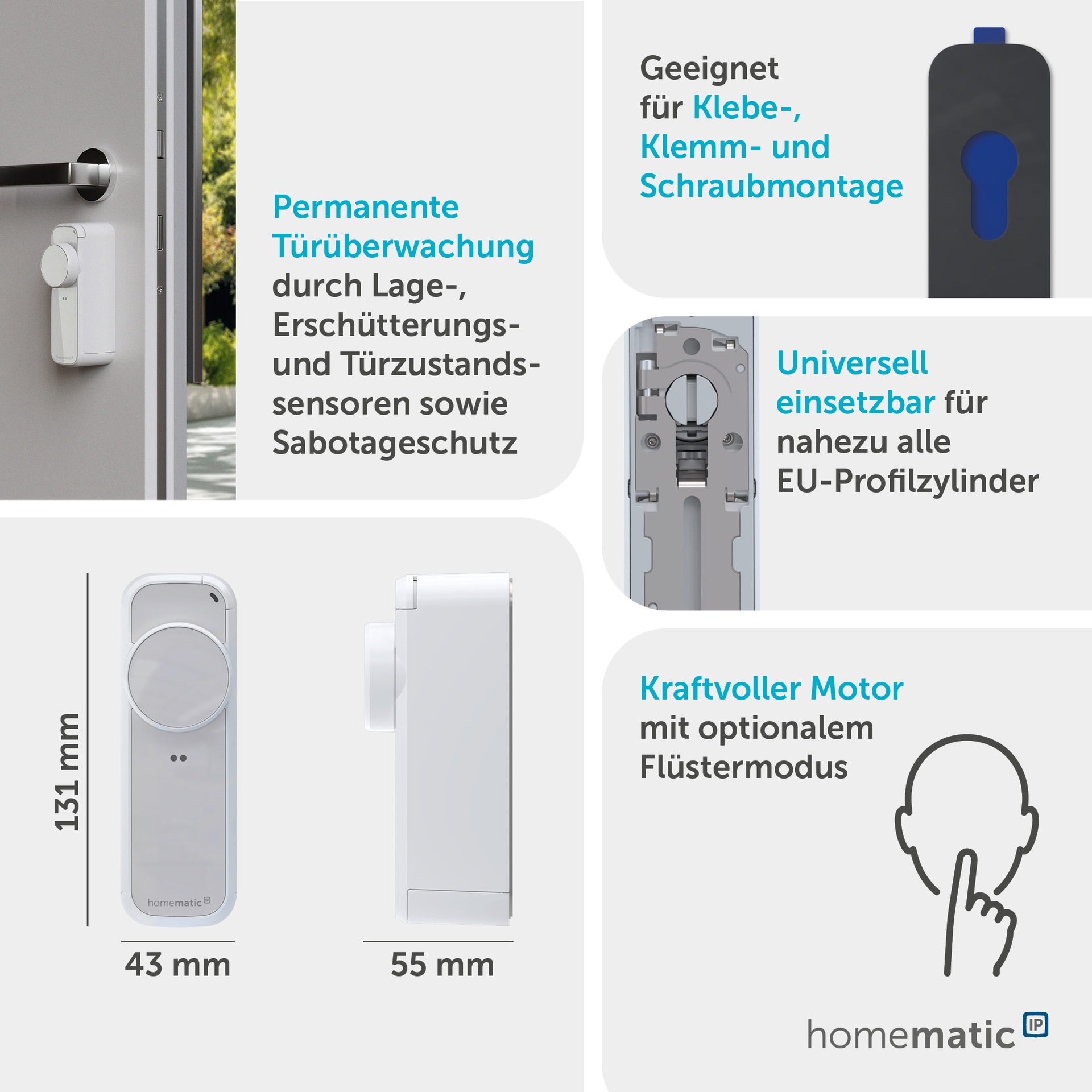 Homematic IP Smart-Home-Zubehör »Türschlossantrieb – pro«