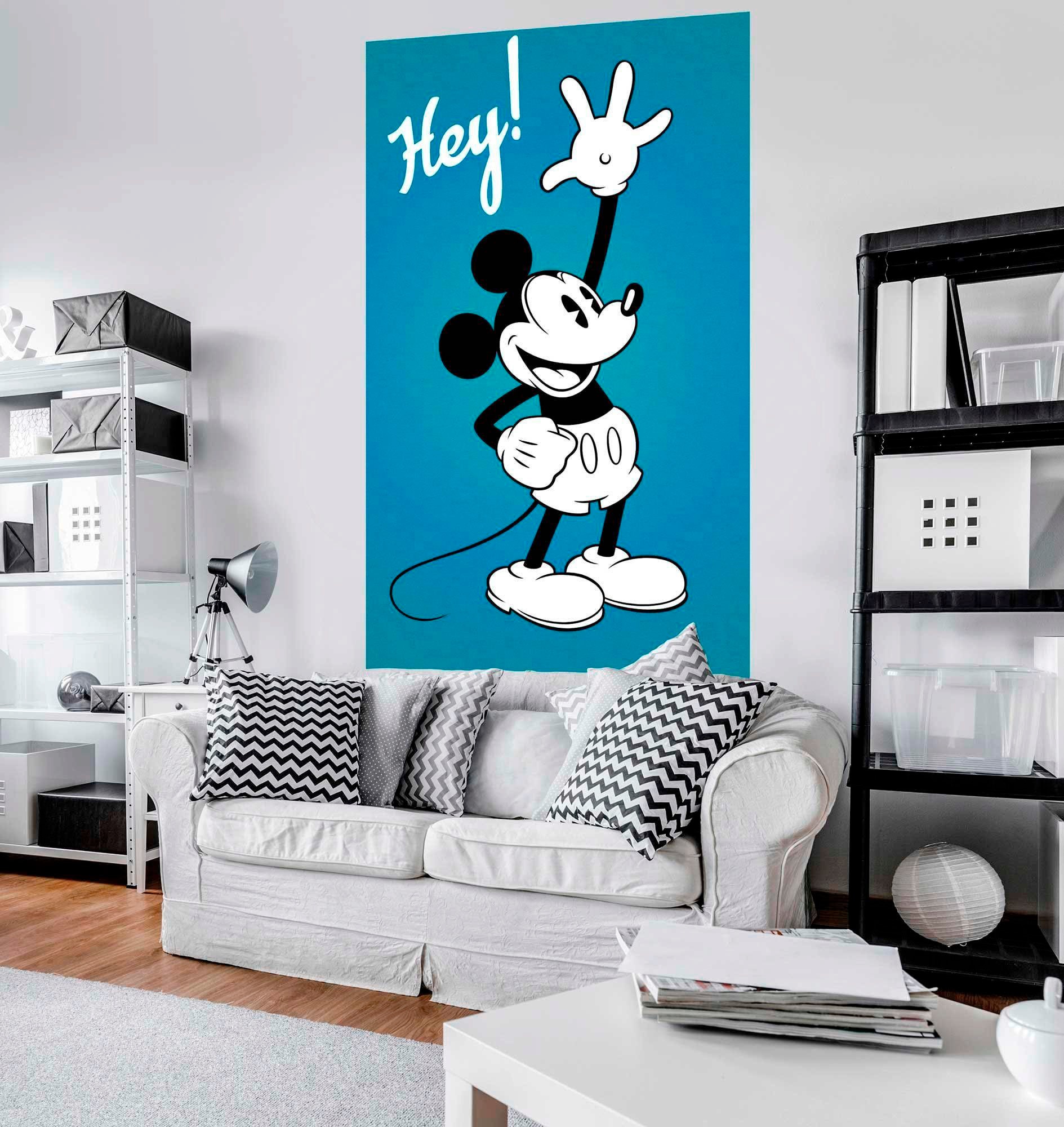 Komar Vliestapete »Digitaldruck Vlies -  Mickey - Hey - Größe 120 x 200 cm« bedruckt glatt Kinderzimmer