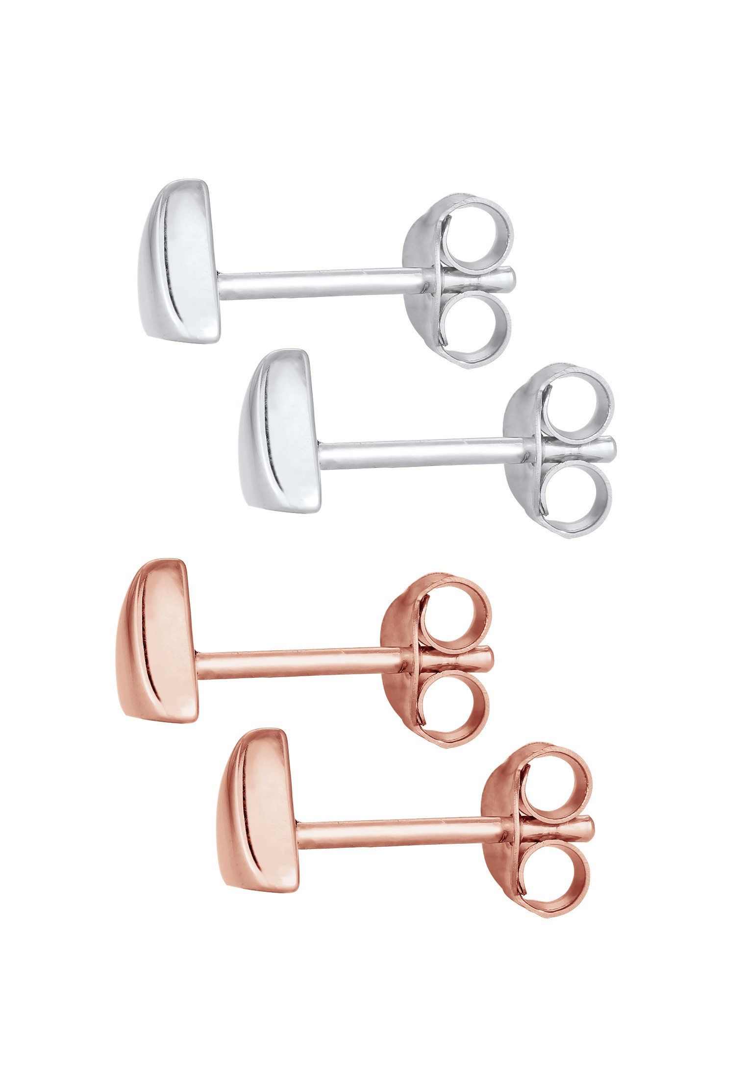 Elli Ohrstecker-Set »Ohrringe 2er Set Dreieck Geo Bicolor Minimal 925 Silber«