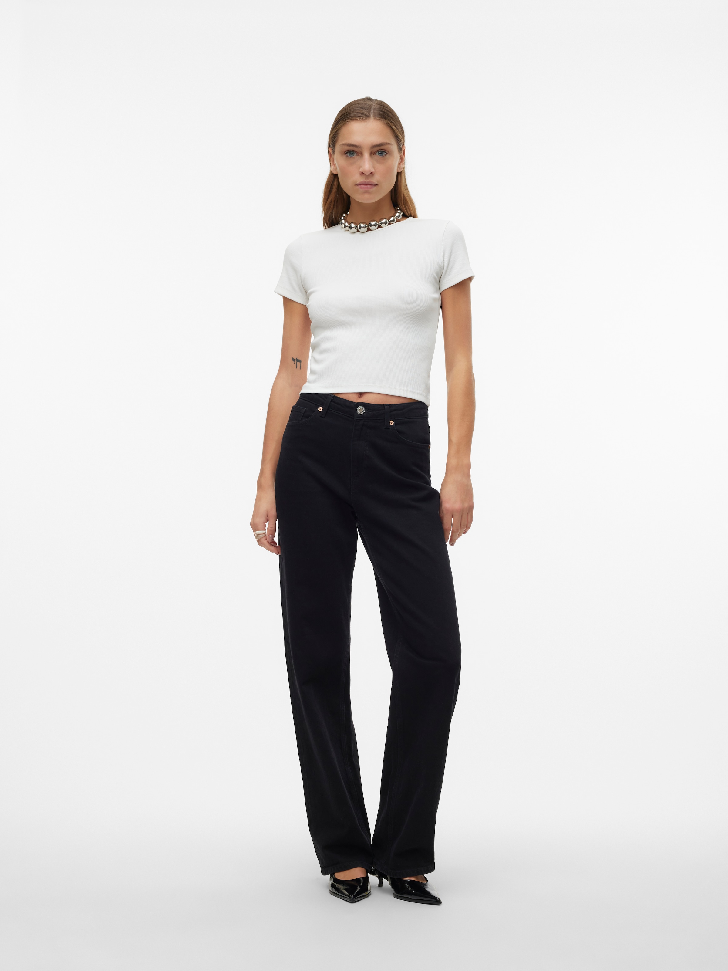 Vero Moda Rundhalsshirt »VMCHLOE SS SHORT TOP JRS NOOS«