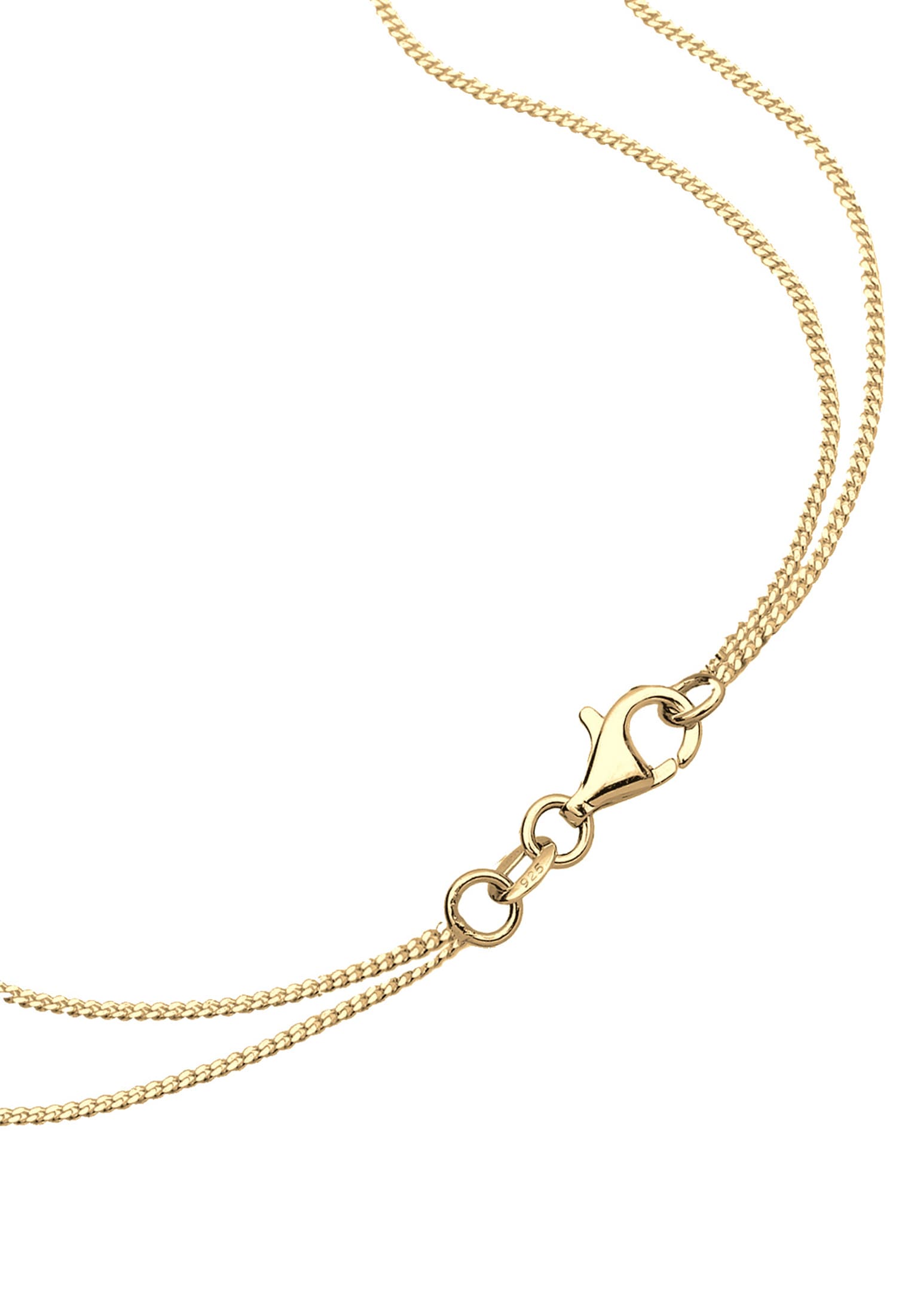 Elli Silberkette »Halskette Layer mit Feder und Kristalle 925 Sterling Silber«