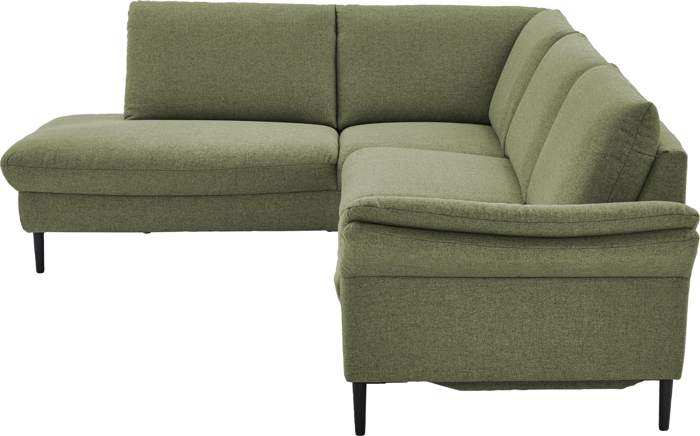 Places of Style Ecksofa »Sarsina: mit Tonnentaschen-Federkern, perfekt zum Entspannen L-Form«, inklusive 2 motorischen Relaxfunktionen mit Herz-Waage-Beschlag