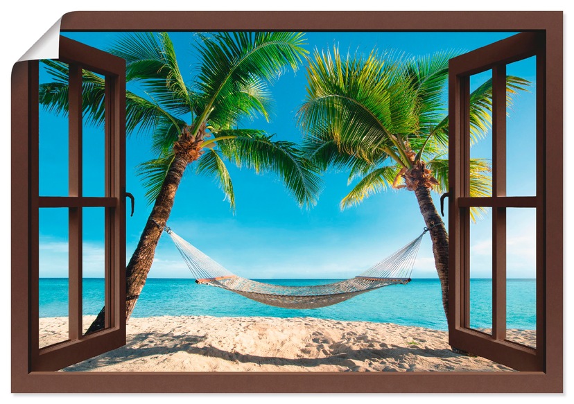 Artland Wandbild »Fenster zum Paradies«, Fensterblick, (1 St.), als Alubild,  Leinwandbild, Wandaufkleber oder Poster in versch. Größen online bei OTTO