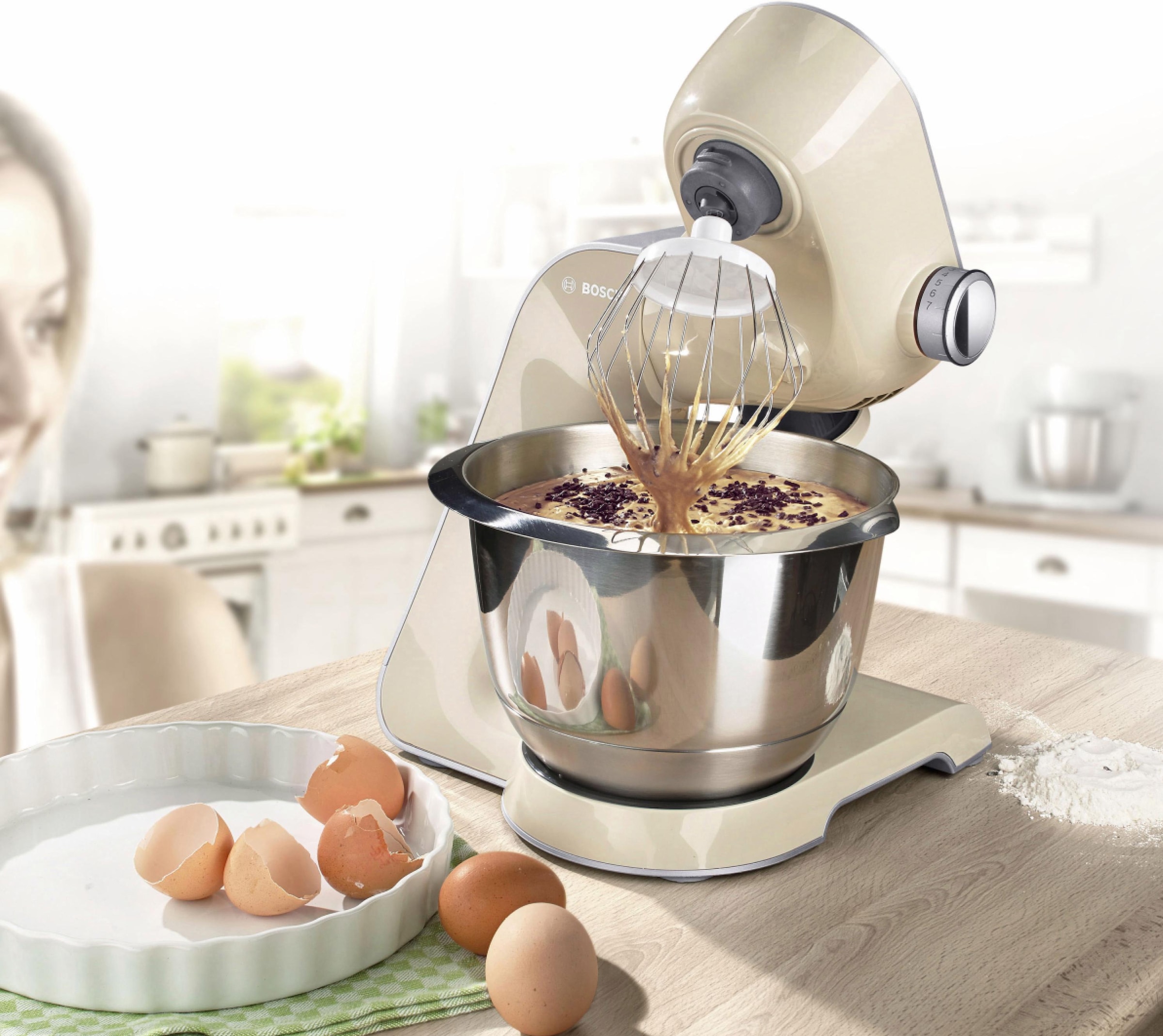 BOSCH Küchenmaschine »MUM5 CreationLine MUM58L20«, vielseitig einsetzbar, Durchlaufschnitzler, 3 Reibescheiben, Mixer