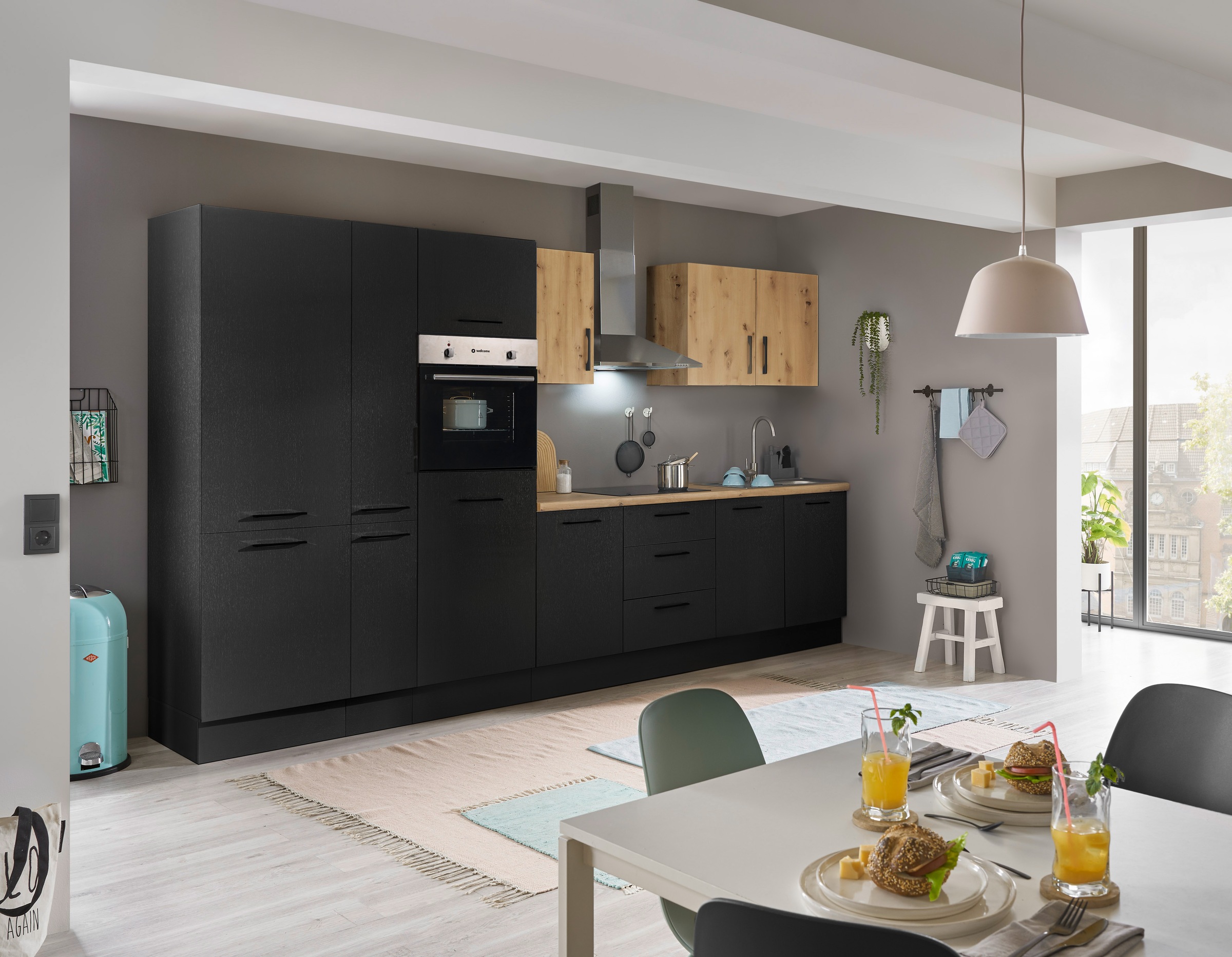 BASIC by Balculina Küchenzeile »Turin« Breite 360 cm, wahlweise mit E-Geräten