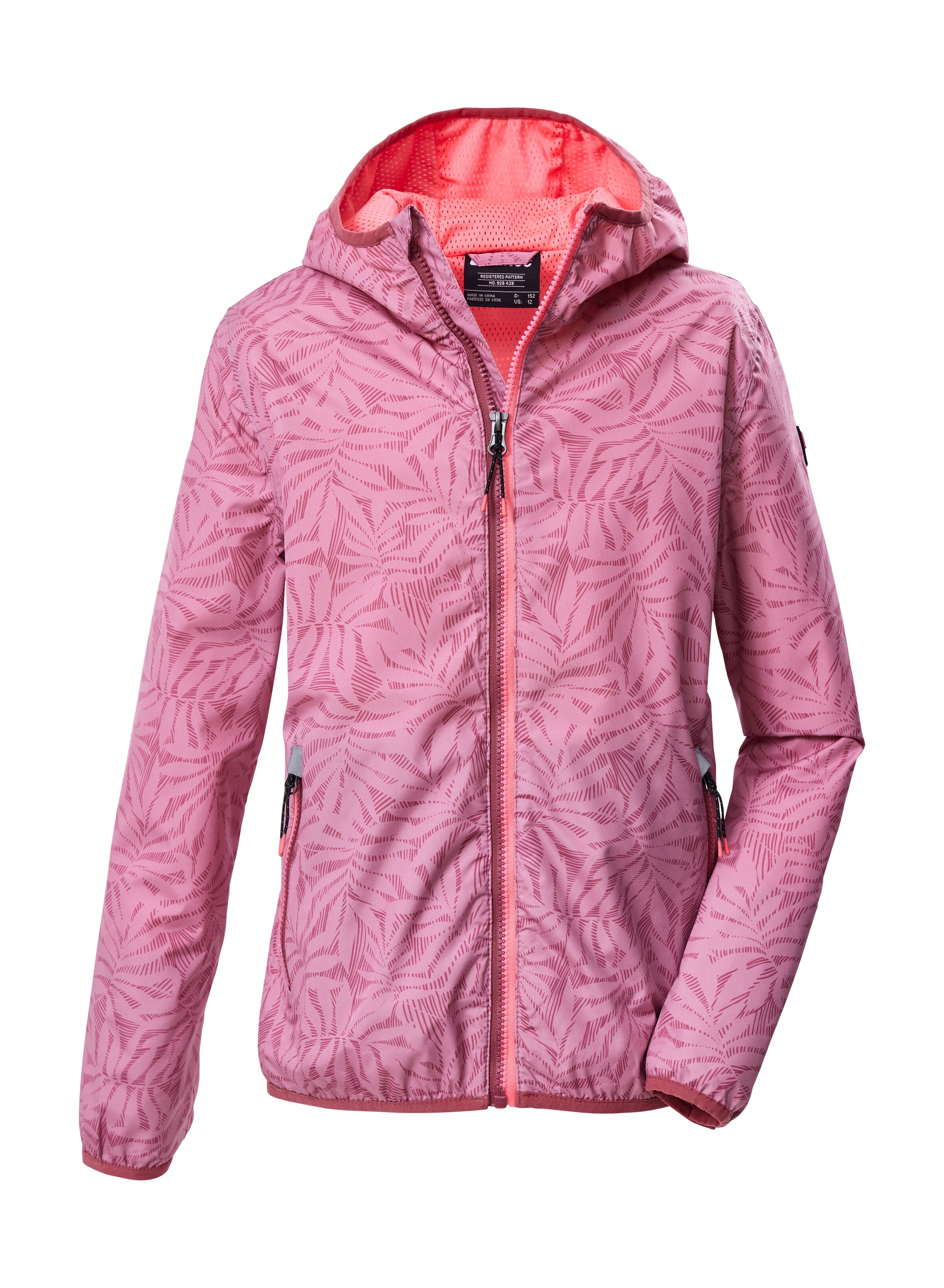 Killtec Funktionsjacke »KOS 163 GRLS JCKT« Leichte, wasserdichte Mädchenjacke mit reflektierenden Elementen