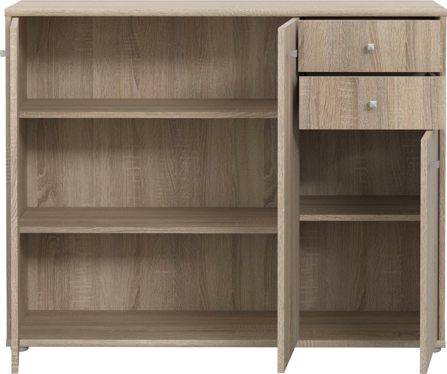 FORTE Kommode »Tempra, Kommode, 3 Türen, 2 Schubkästen, viel Stauraum« Breite 108,8 cm