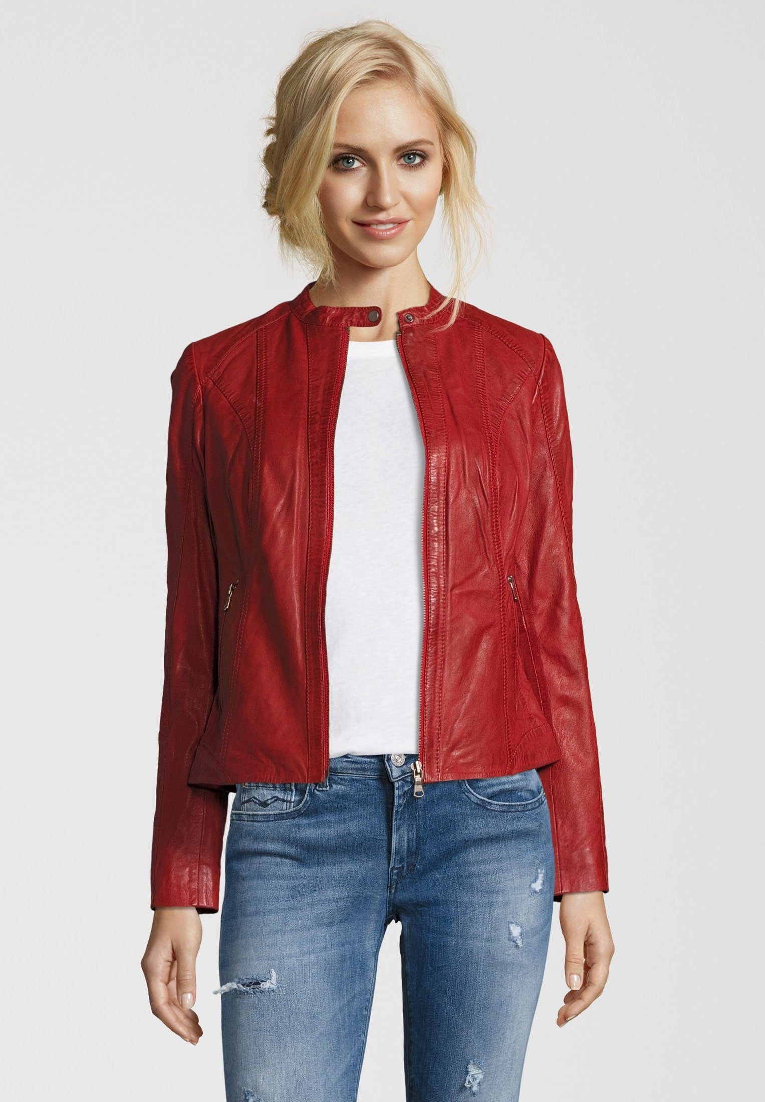 7eleven Lederjacke »EMMI«, Applikationen