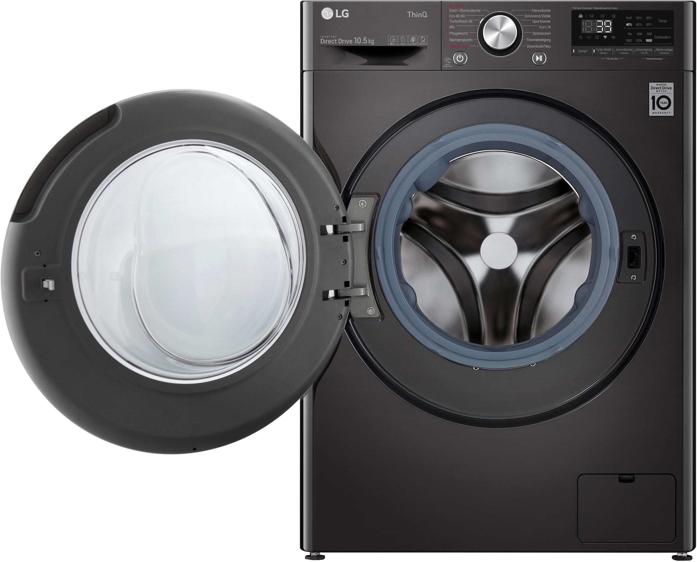 TurboWash® 39 Waschmaschine U/min, im »F6WV710P2S«, kg, 1600 10,5 Shop nur in OTTO LG Minuten Online Waschen F6WV710P2S, -