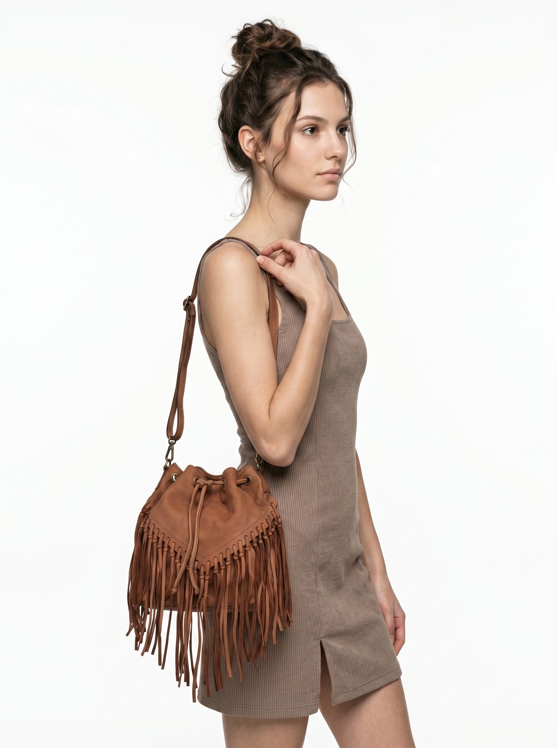 Samantha Look Shopper echt Leder, Made in Italy