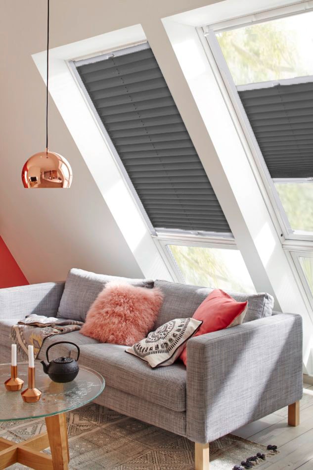 sunlines Dachfensterplissee »StartUp Style Online OTTO Lichtschutz, Shop im kaufen mit Führungsschienen verspannt, Crepe«