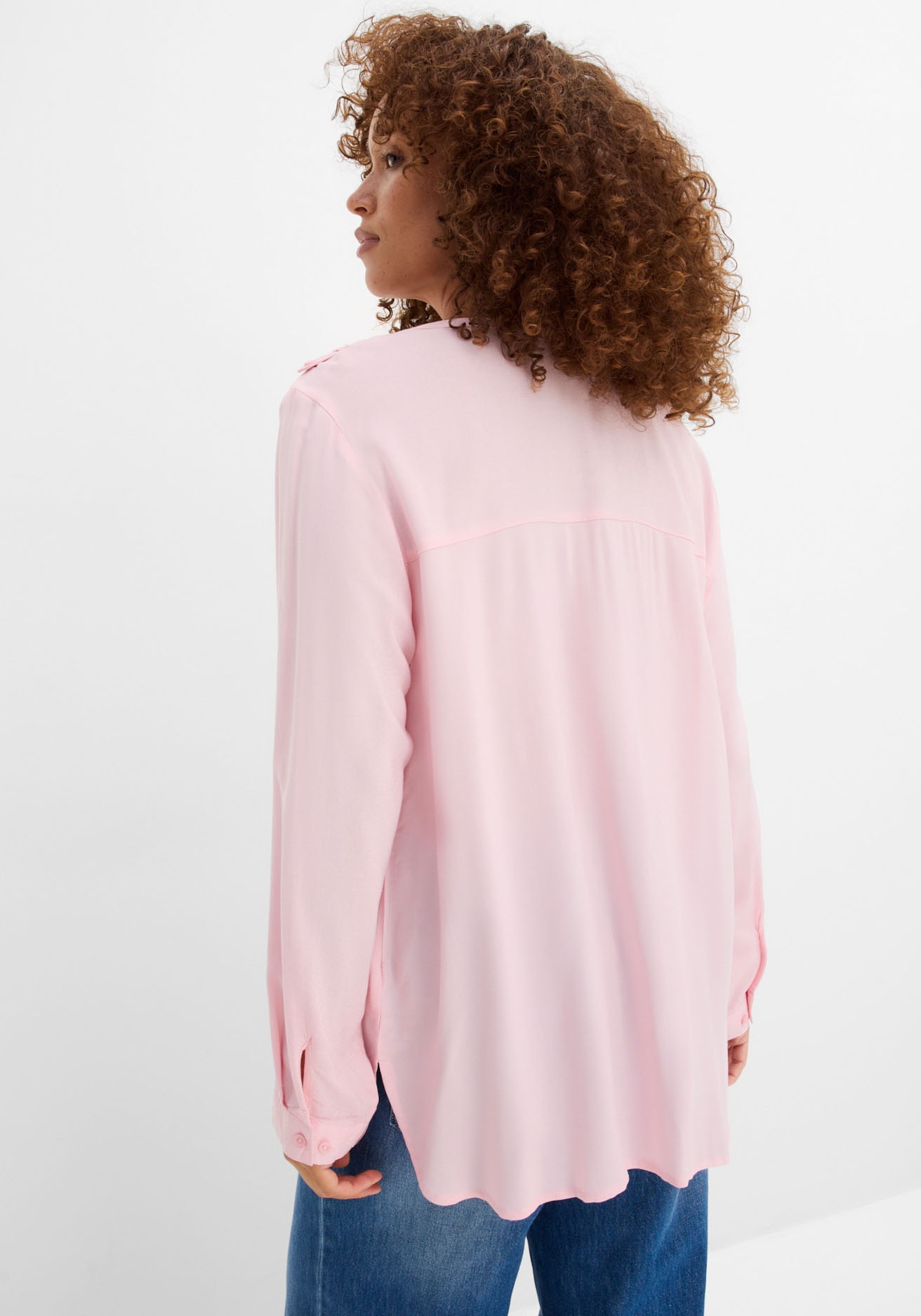 bonprix Tunika »Tunikabluse aus softer Viskose« Casual Stil, Regular Fit, mit Rundsaum, mit Knopfleiste