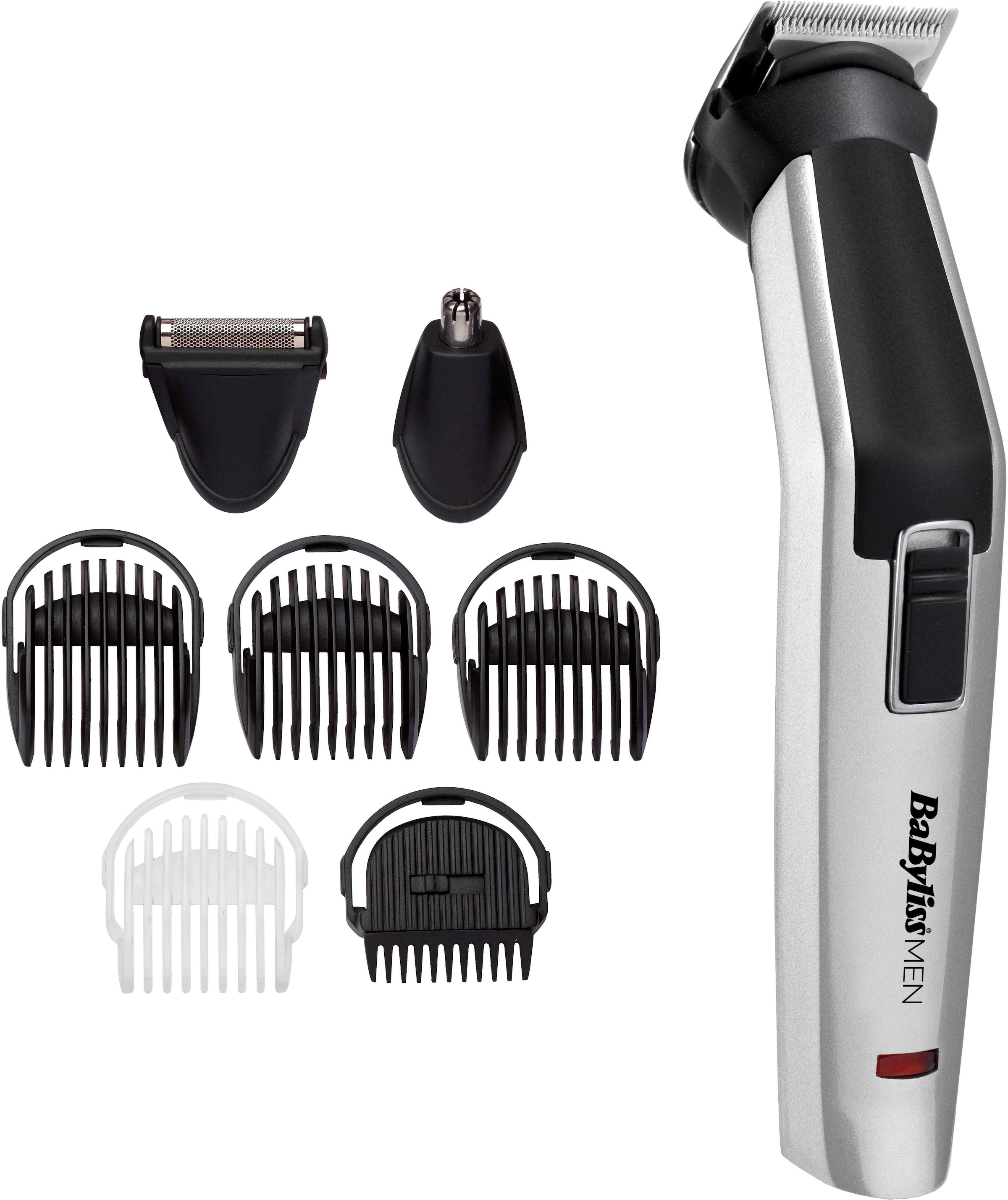 Babyliss Multifunktionstrimmer »MT726E MEN« 8 Aufsätze 8in1 Titanium Multigrooming Set für Gesicht&Körper in schwarz
