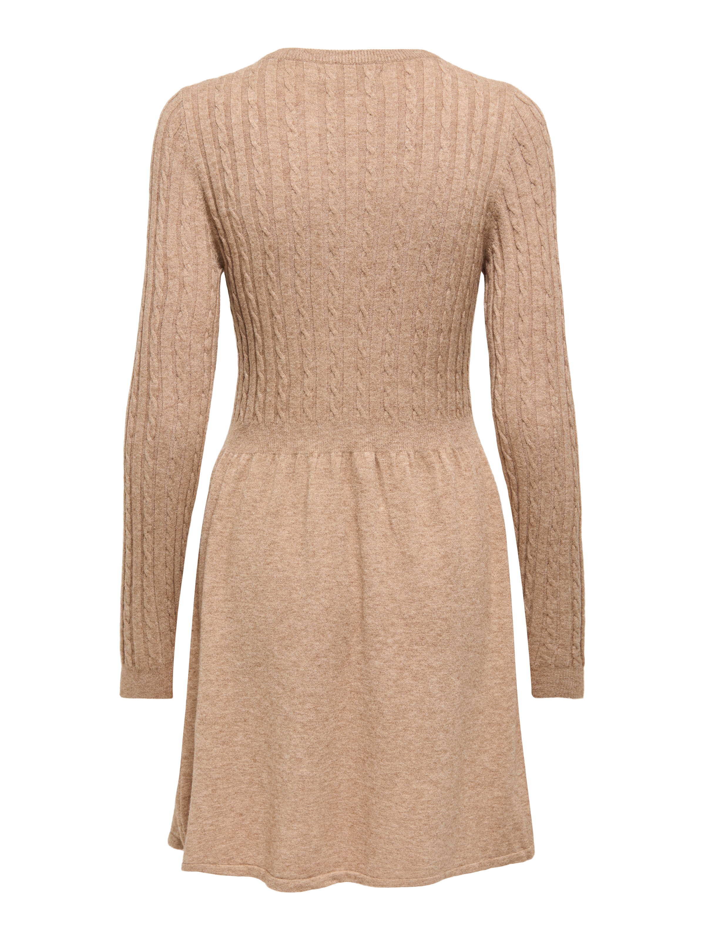 ONLY Strickkleid »ONLFIA LS CABLE DRESS KNT«, tailliert und mit dezentem Zopfstrickmuster im Oberteil