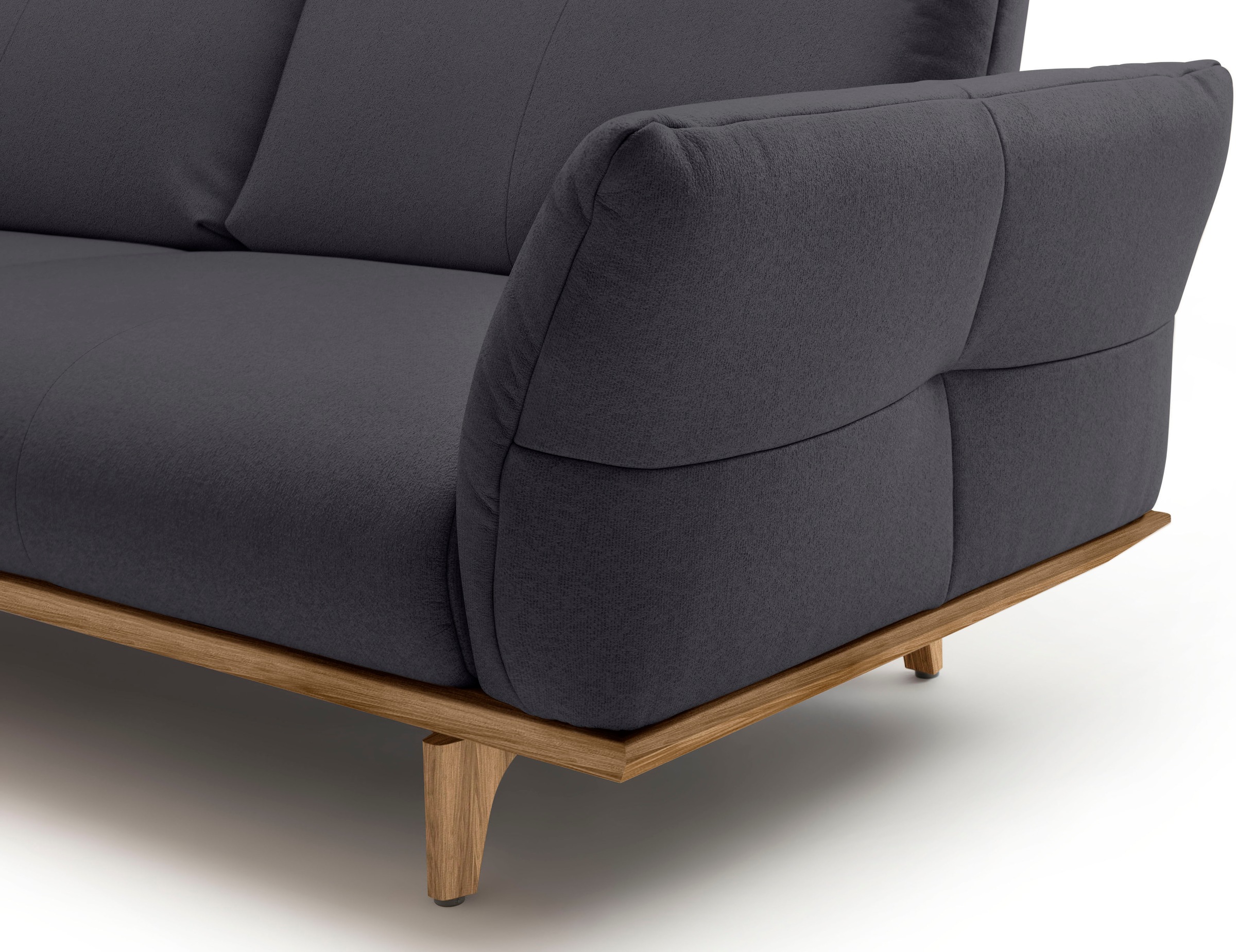 hülsta sofa 4-Sitzer »hs.460«, Sockel in Nussbaum, Füße Nussbaum, Breite 248 cm