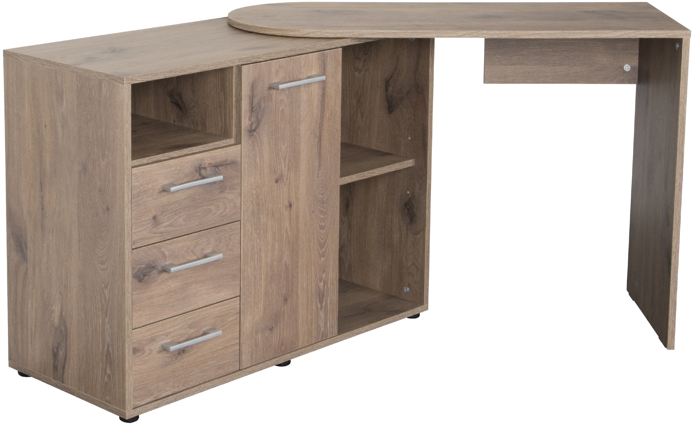 VOGL Möbelfabrik Schreibtisch »1246 mit schwenkbarer Tischplatte«, platzsparend, Breite 98-149 cm, Made in Germany