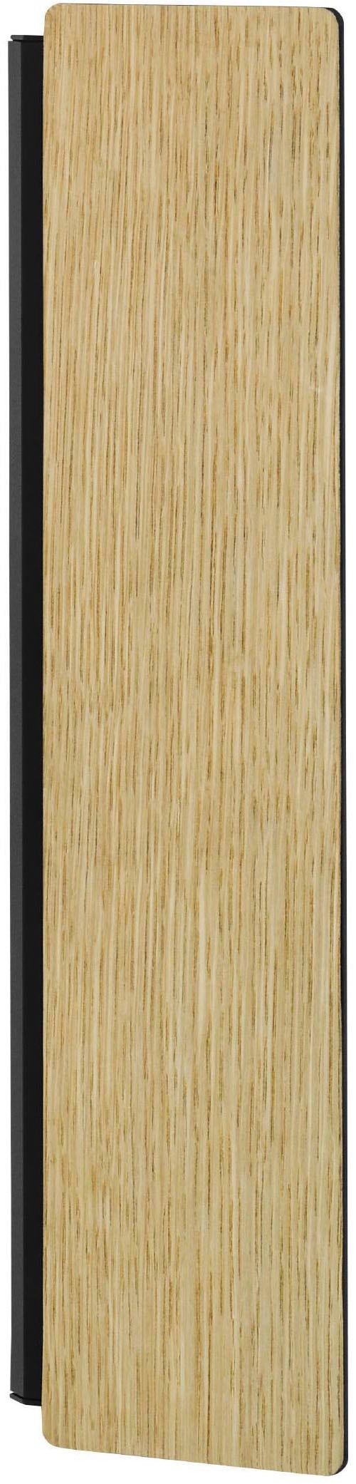 EGLO Wandleuchte »Zubialde Wandlampe, rechteckig, innen, Eiche, Flurlampe, Holz, Metall« LED-Modul 1 Stk. Warmweiß Wand-/Deckenleuchte - L36 x H8 x AL5 cm - schwarz, braun - 12W inkl.