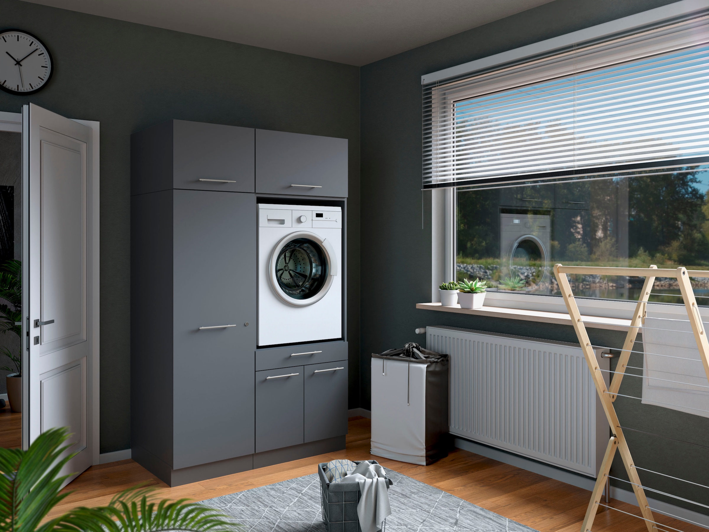 Laundreezy Mehrzweckschrank-Set »Laundreezy, 4-tlg. Mehrzweckschrank-Set B/H/T 118/200/68 cm« 4 Stk. tlg.