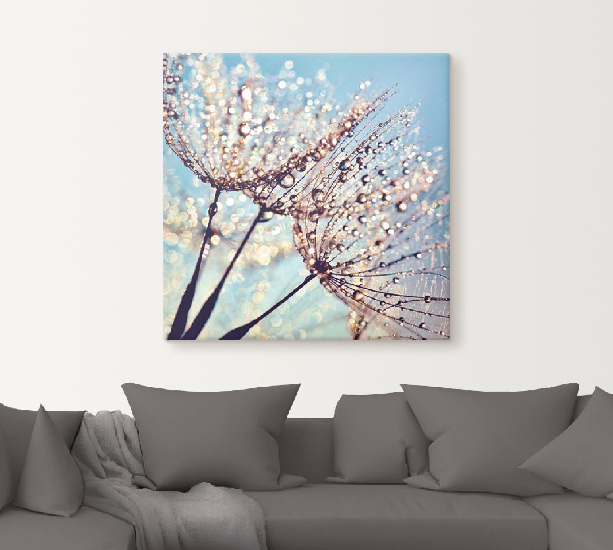 Artland Wandbild »Pusteblume Tröpfchenfänger«, Blumen, (1 St.), als Alubild, Outdoorbild, Leinwandbild, Poster in verschied. Größen