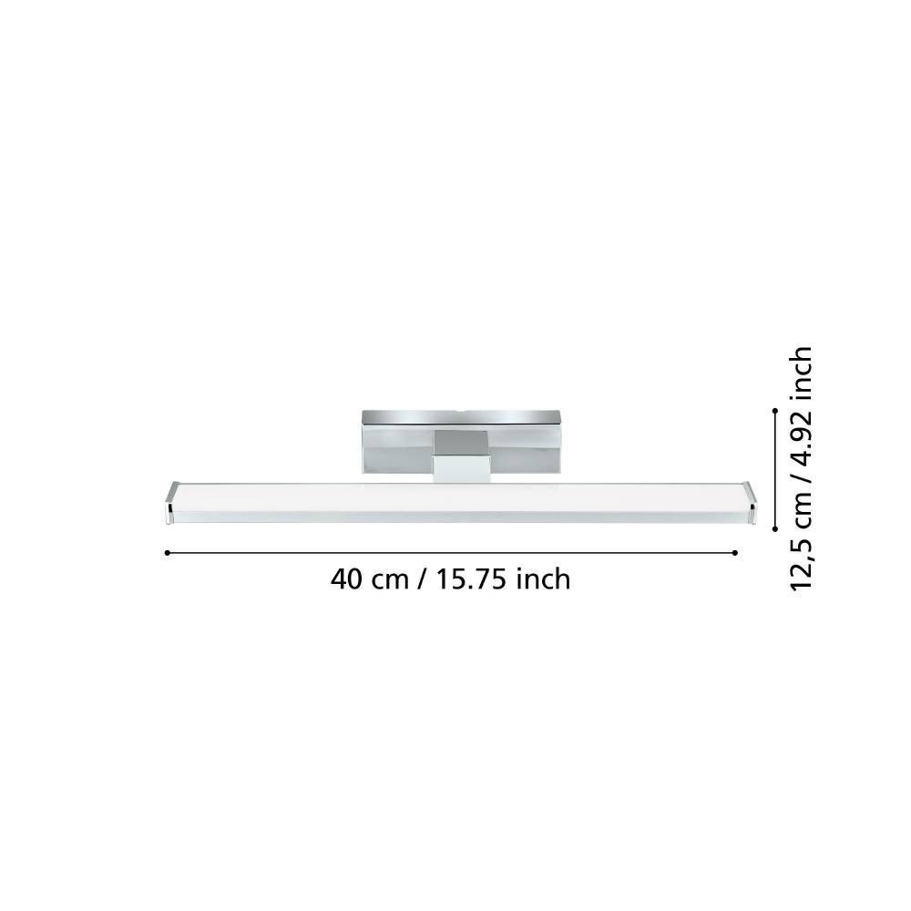EGLO Spiegelleuchte »PANDELLA 1 Wandlampe, Badezimmerlampe, chrom, silber, weiß, IP44«, 1 flammig, Leuchtmittel LED-Board | LED fest integriert, LED, Bad, Badezimmer, klassisch, modern, minimalistisch, 40x12x4cm