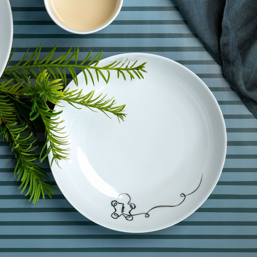 Villeroy & Boch Schale »Schale XMAS Statement Lines ø 18,7 cm weiß«