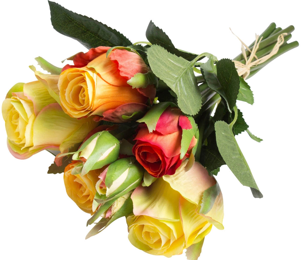 Botanic-Haus Kunstblume »Rosenstrauß mit 5 Rosen und 3 Knospen«